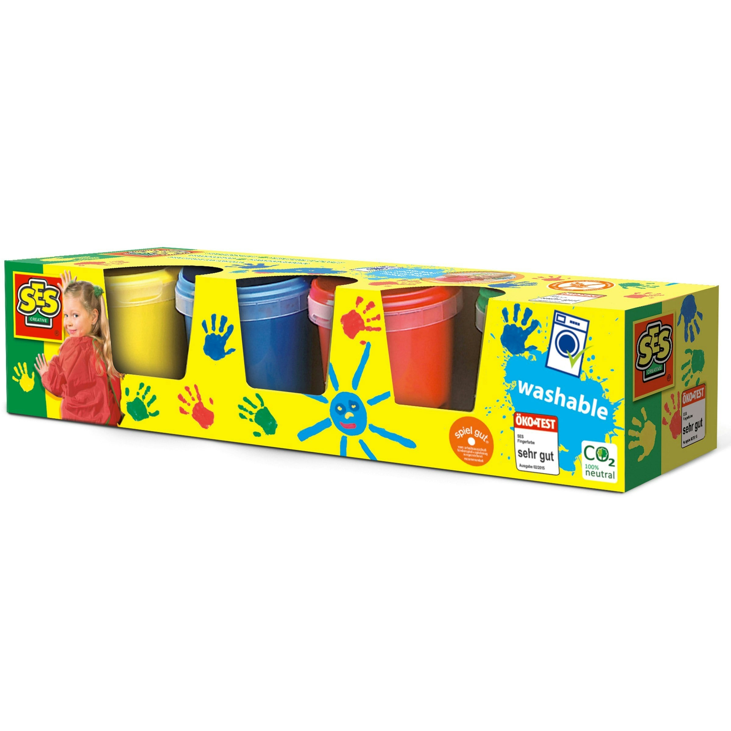 Ses Creative Fingerpaint 4 Colours X145ml