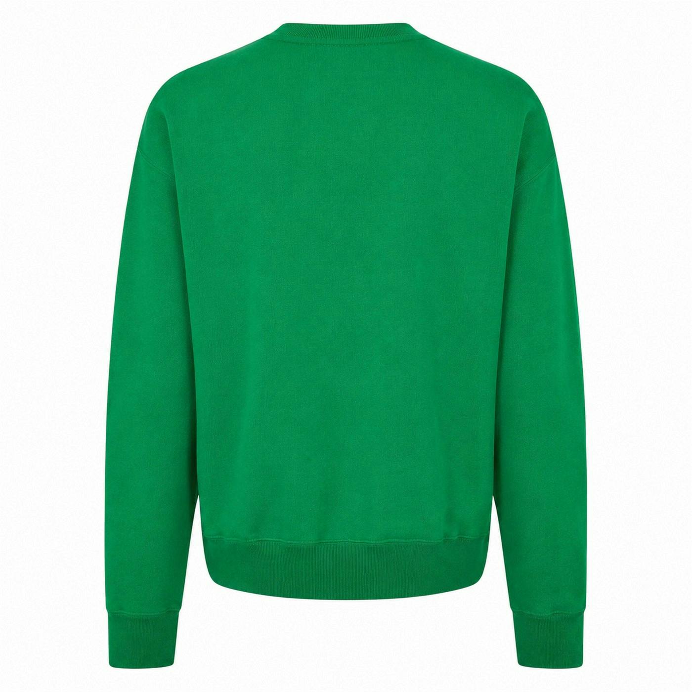 Adidas Unisex Green Adult Basics Ribbed Regular Casual Sweatshirt - Xxs - 100% Mixed
