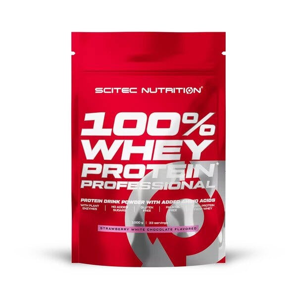 Scitec White 100% Whey Protein Professional, Strawberry Chocolate - 1000G