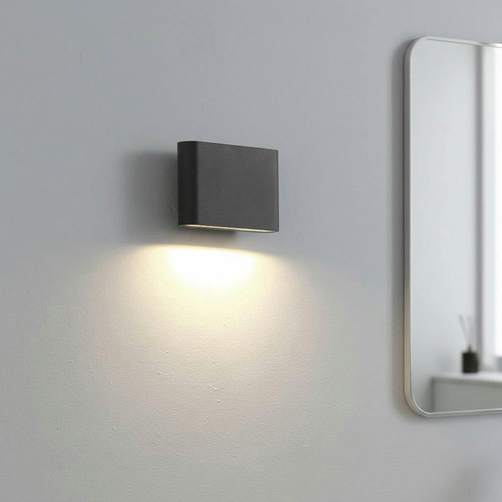 Rackhams Black/Light 6 Watt Led Bathroom Sconce