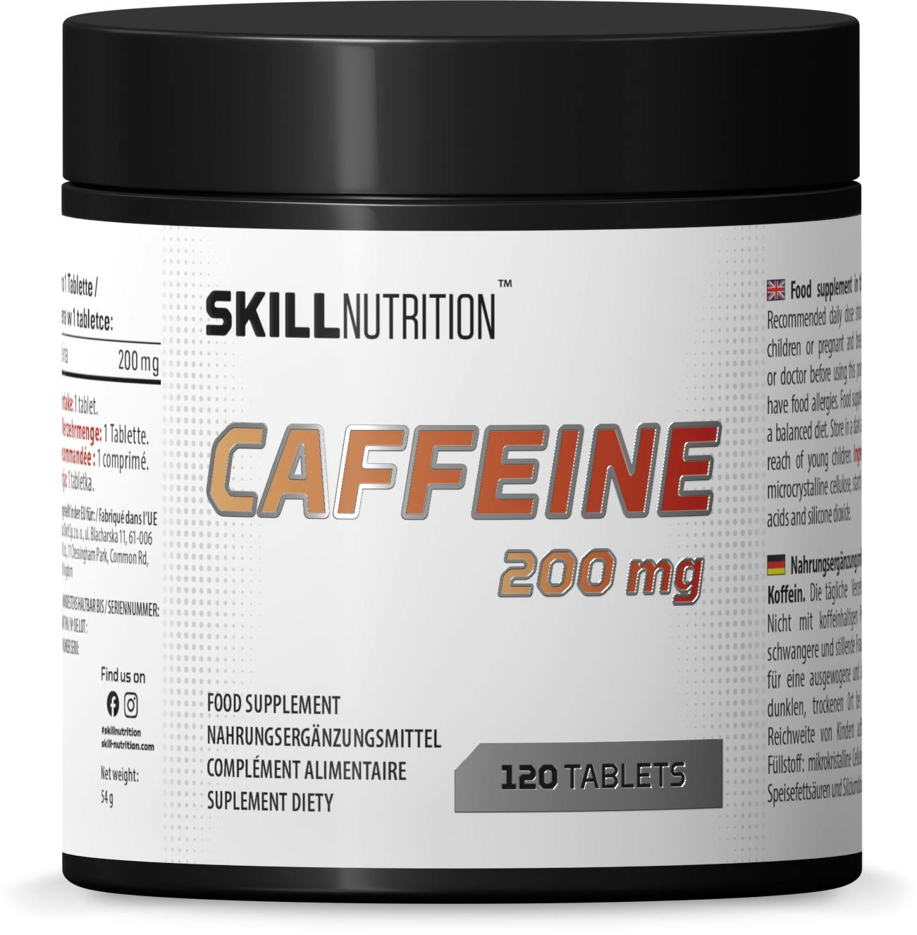 G Skill Caffeine, 200Mg - 120 Tabs - Image 4
