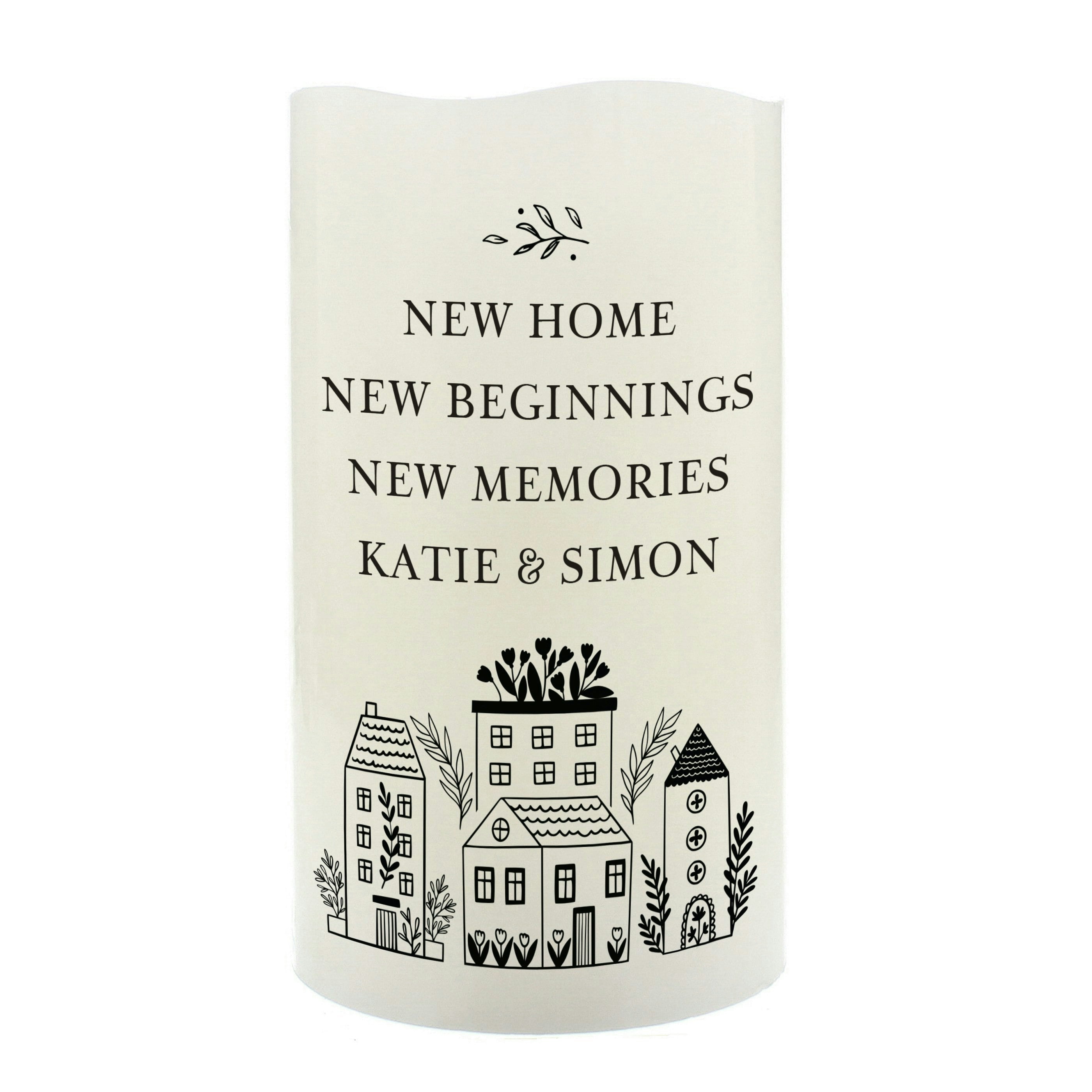 Rackhams Personalised Home Led Candle