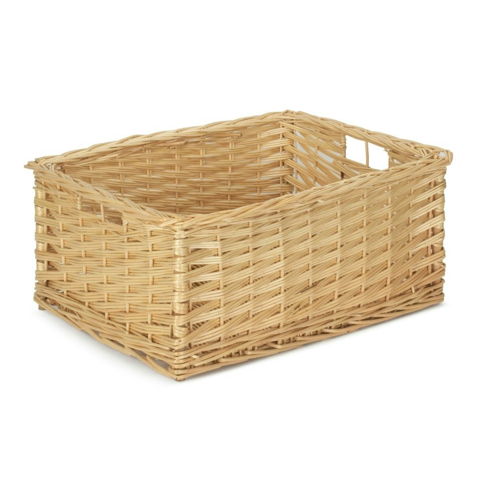 Red Hamper Buff Willow Kitchen Wicker Storage Basket - Large
