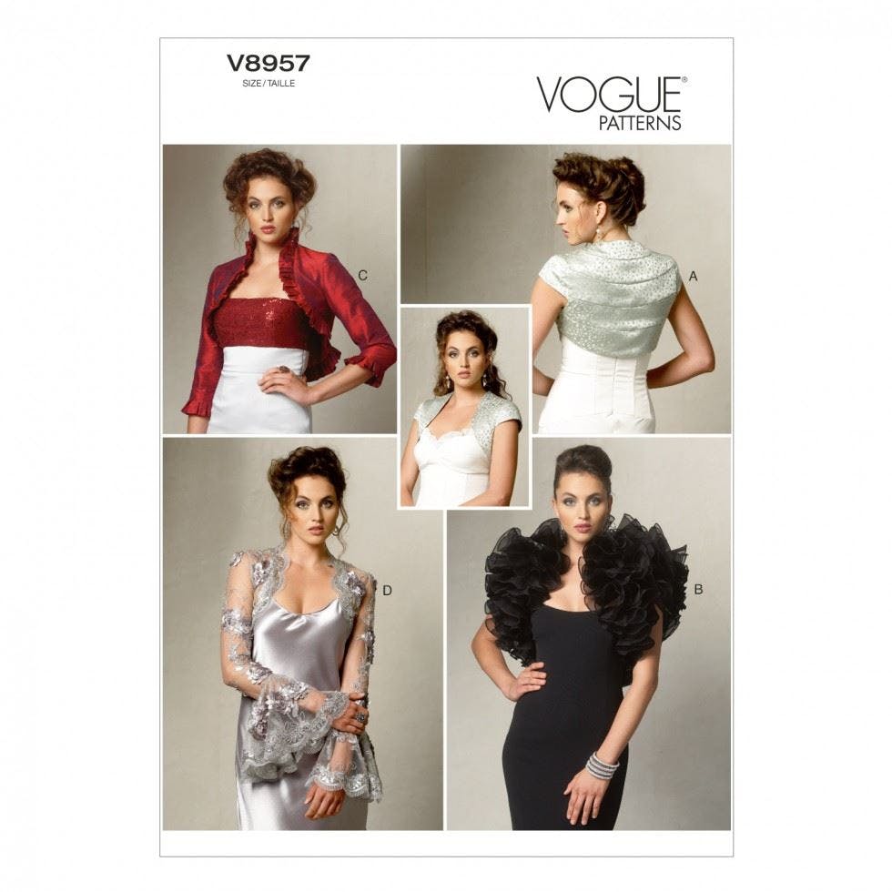 Vogue Women's Sewing Pattern 8957, Jackets For 6-8-10-12-14 - Intermediate - 6-8-10-12-14