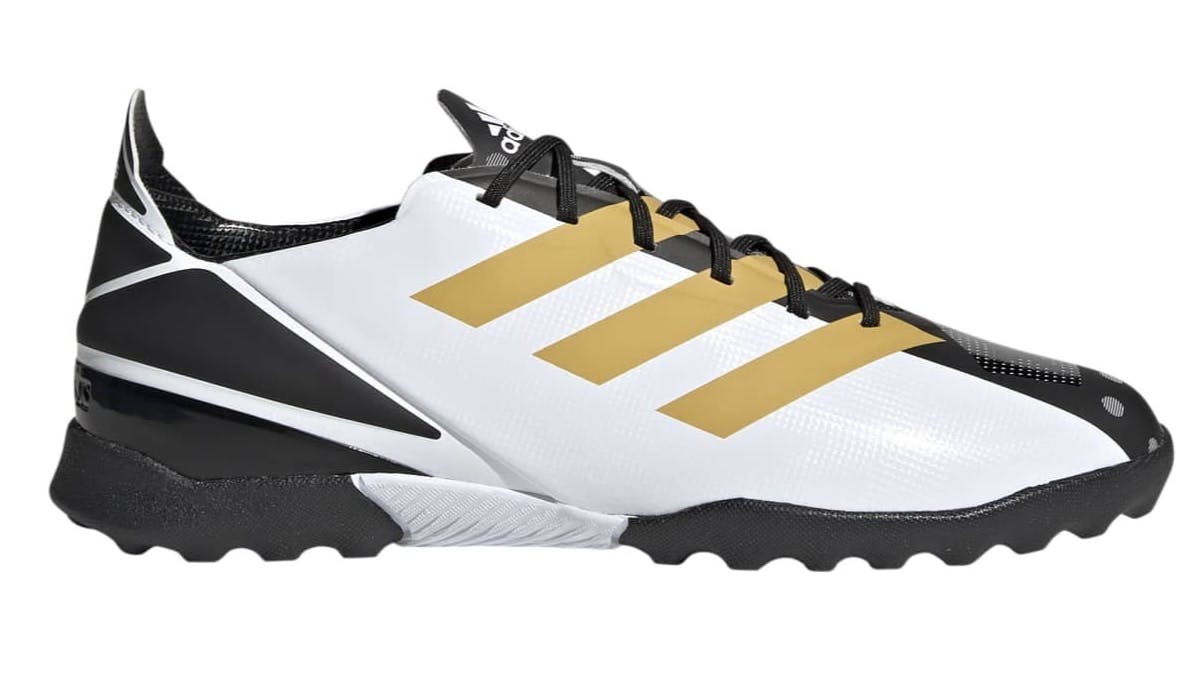 Adidas Black/White/Gold Junior Gamemode.3 Tf Astro Turf Football Trainers Gy5551 - Uk Kids 10 Eu 28