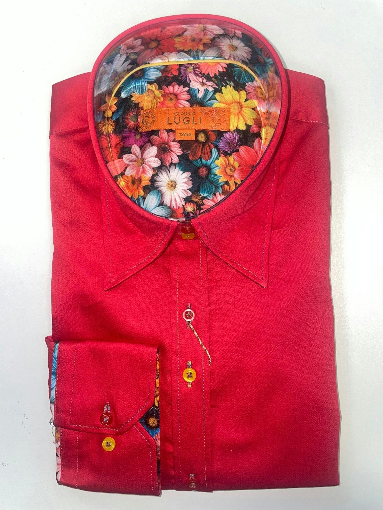 Claudio Lugli Women's Red Classic Plain Clw2505 Shirt - 8.0