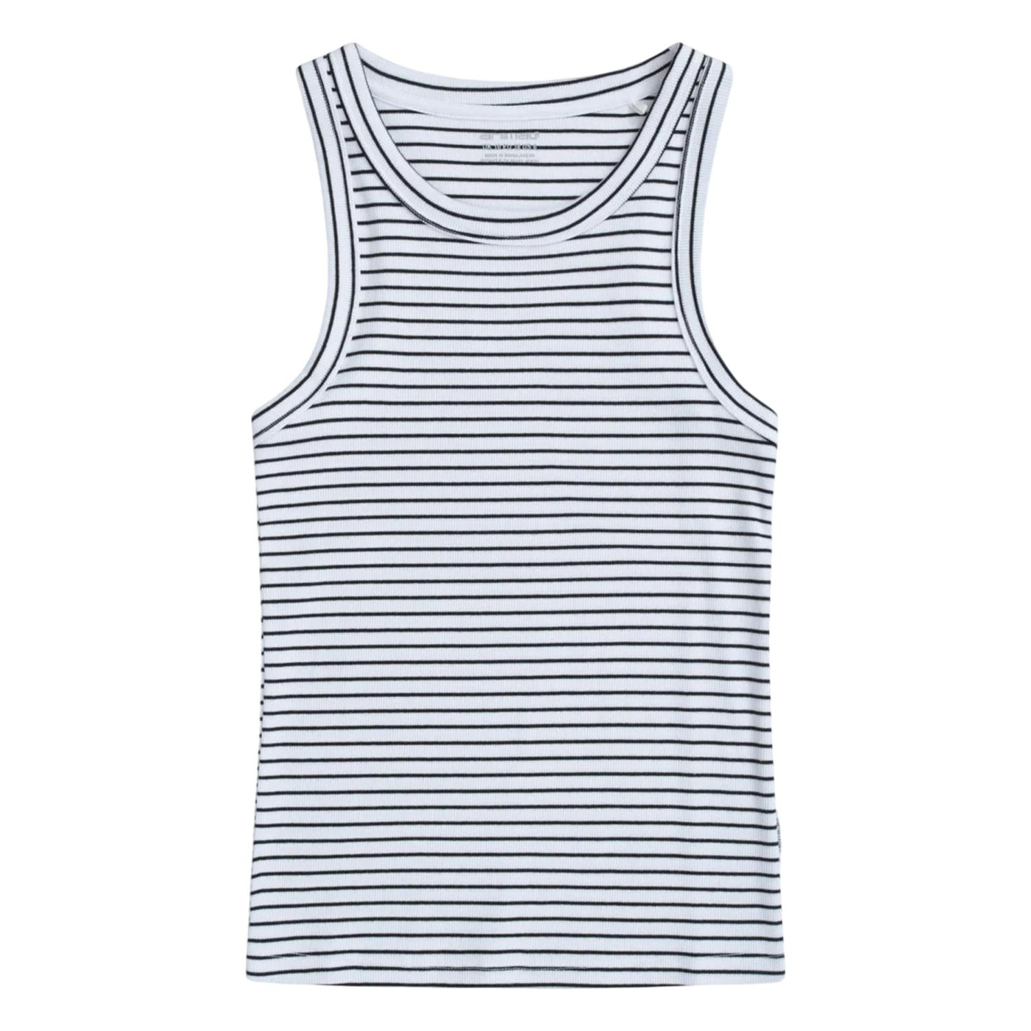 Animal Women's Green Ribbed Tank Top - 18 Uk - 95% Organic Cotton/5% Elastane