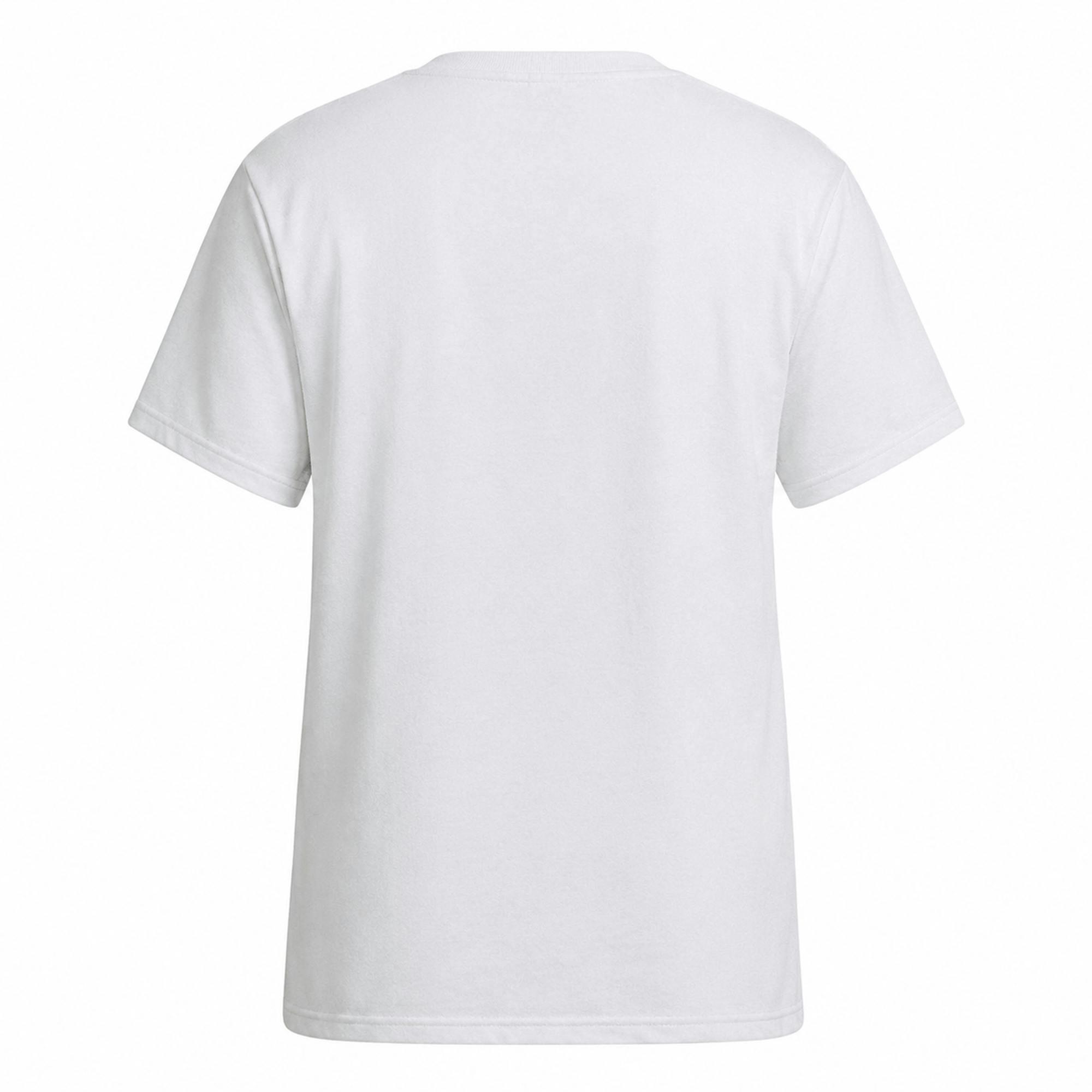 Adidas Women's White Icons Logo T-Shirt - 16 Uk - 18 Uk - 52% Recycled Polyester/48% Cotton
