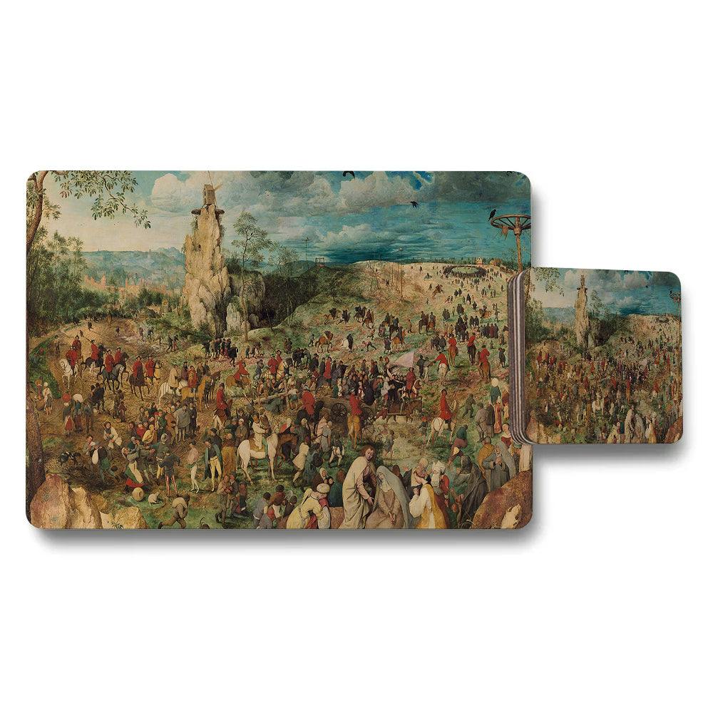 Rackhams Historic Crowd Scene Placemats And Coasters Set Art Print