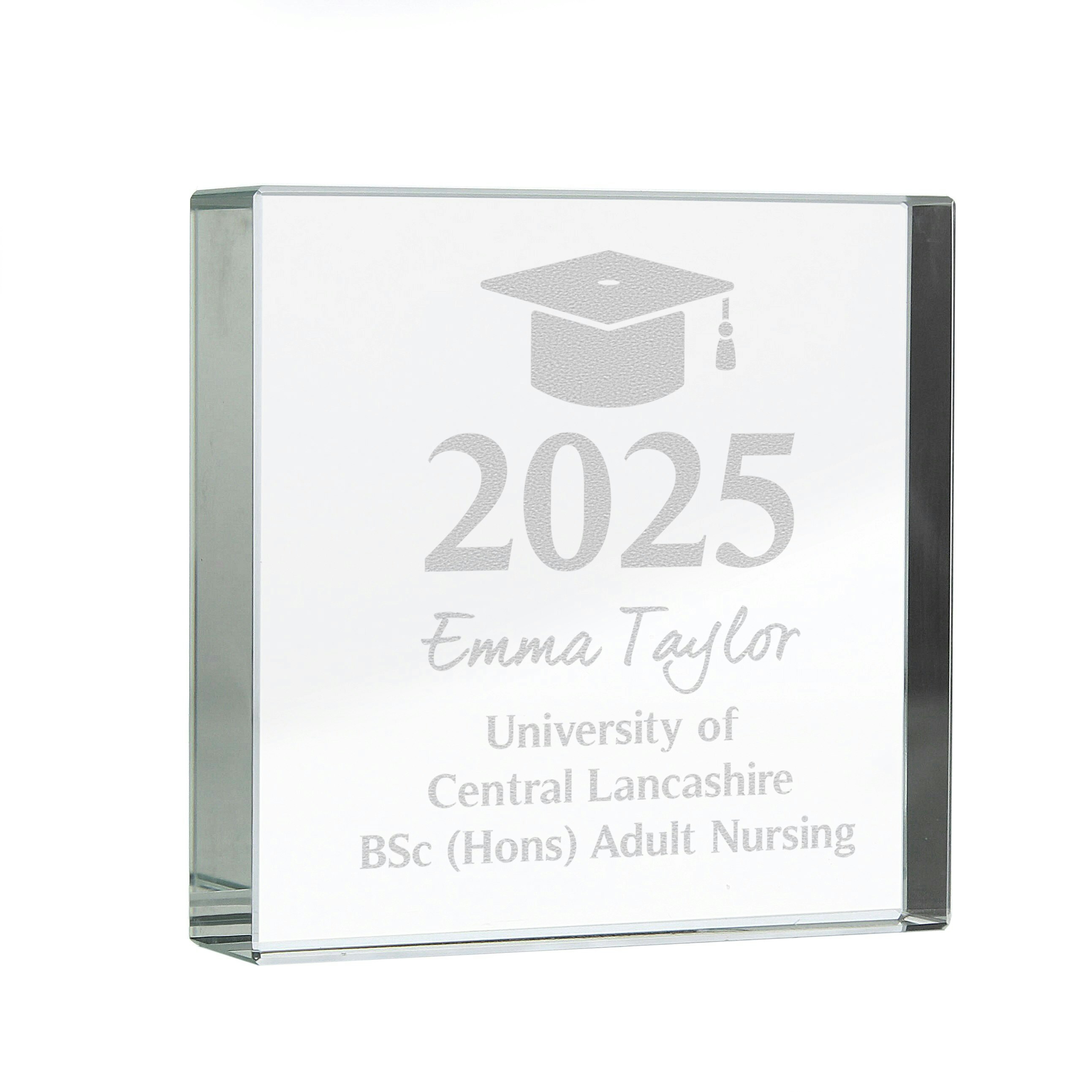 Rackhams Personalised Graduation Crystal Token