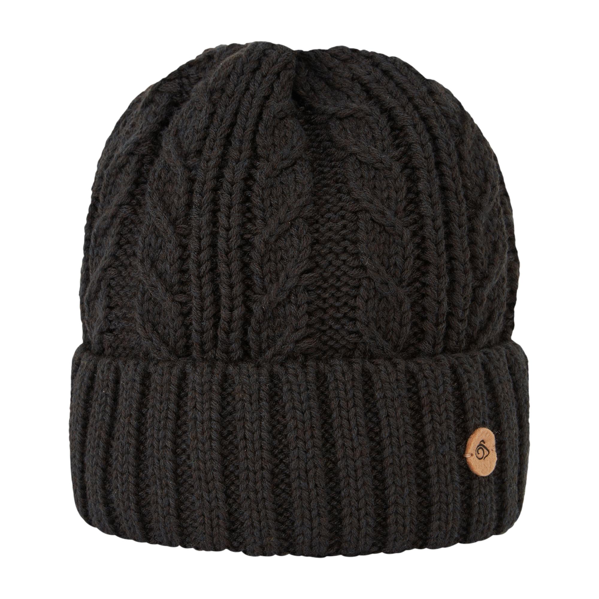 Craghoppers Women's Black Brock Knitted Beanie - S-M - 100% Mixed