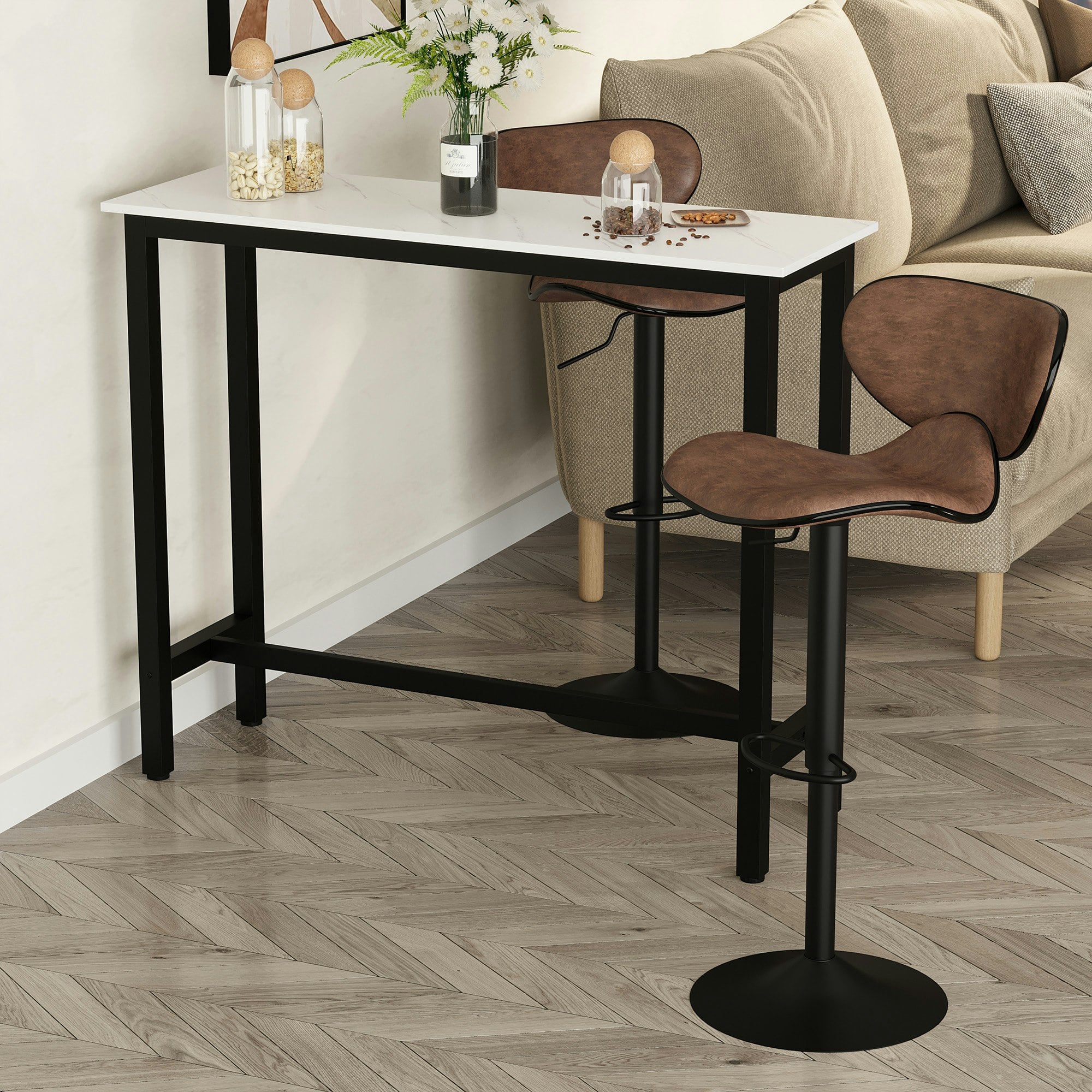 Rackhams Bar Table Breakfast Dining Table Coffee Table With Adjustable Footpads