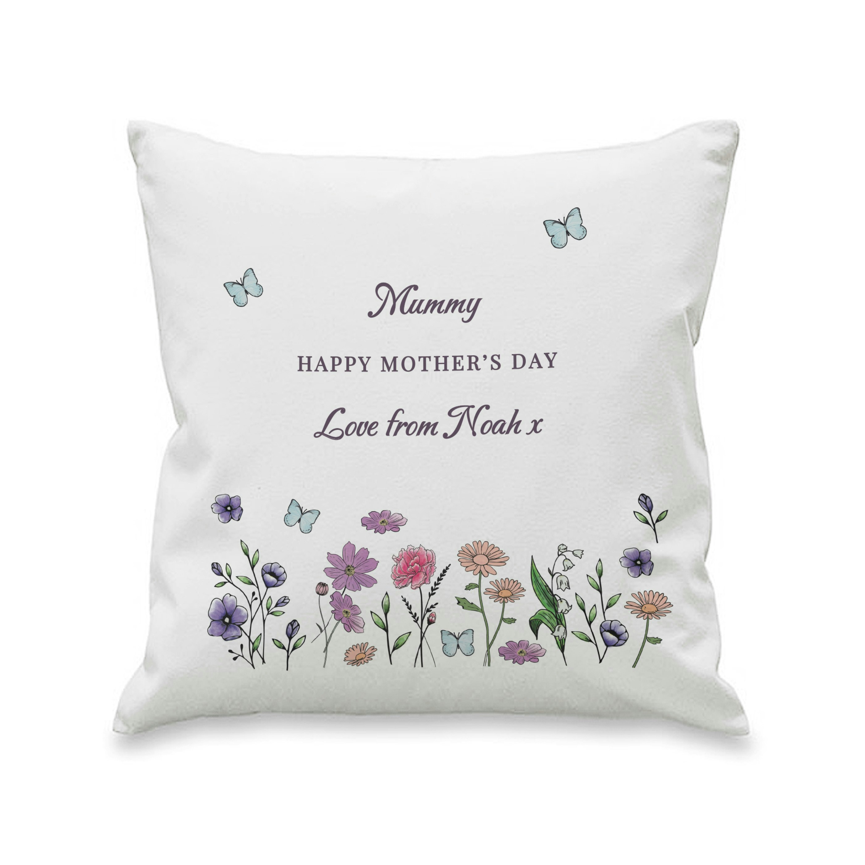 Rackhams Personalised Wild Flowers Cushion