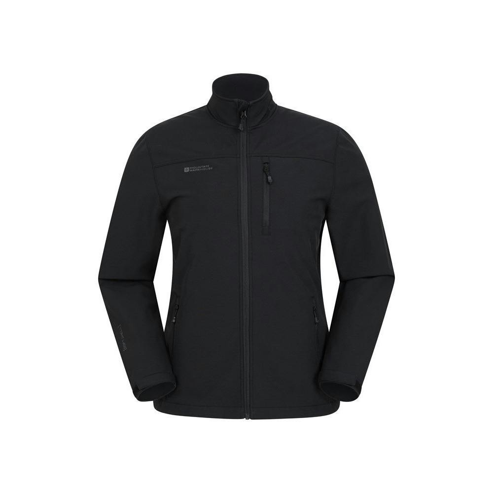 Mountain Warehouse Men's Black Grasmere Soft Shell Jacket - Xxs - 80% Polyester/20% Elastane