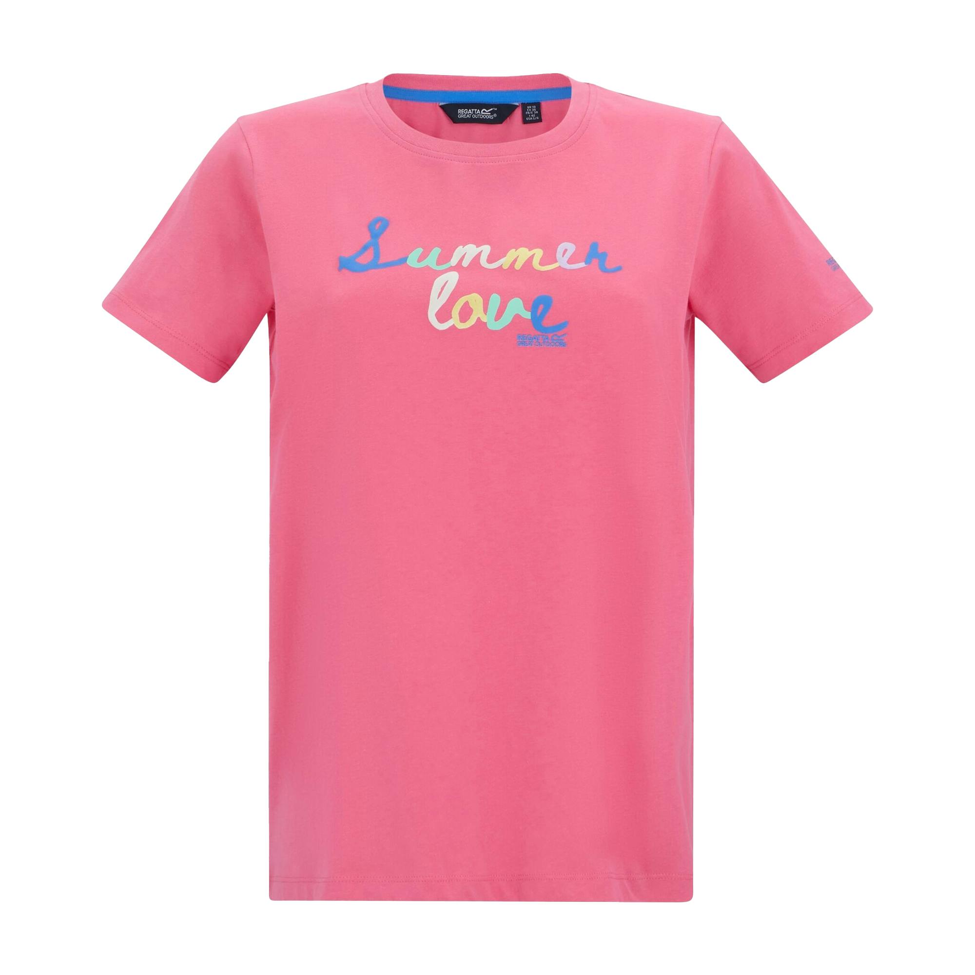 Regatta Women's Pink Filandra Vx T-Shirt - Lemonade/Summer - 12 Uk - Lemonade/Summer - 95% Cotton/5% Viscose