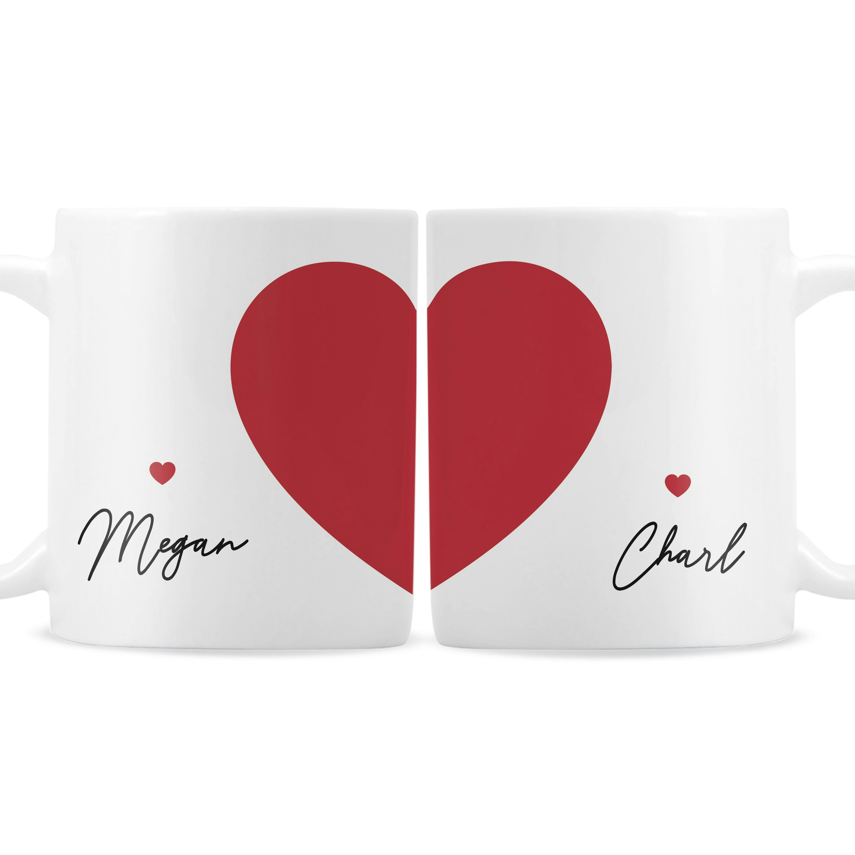 Personalised Memento Company Personalised Two Hearts Mug Set