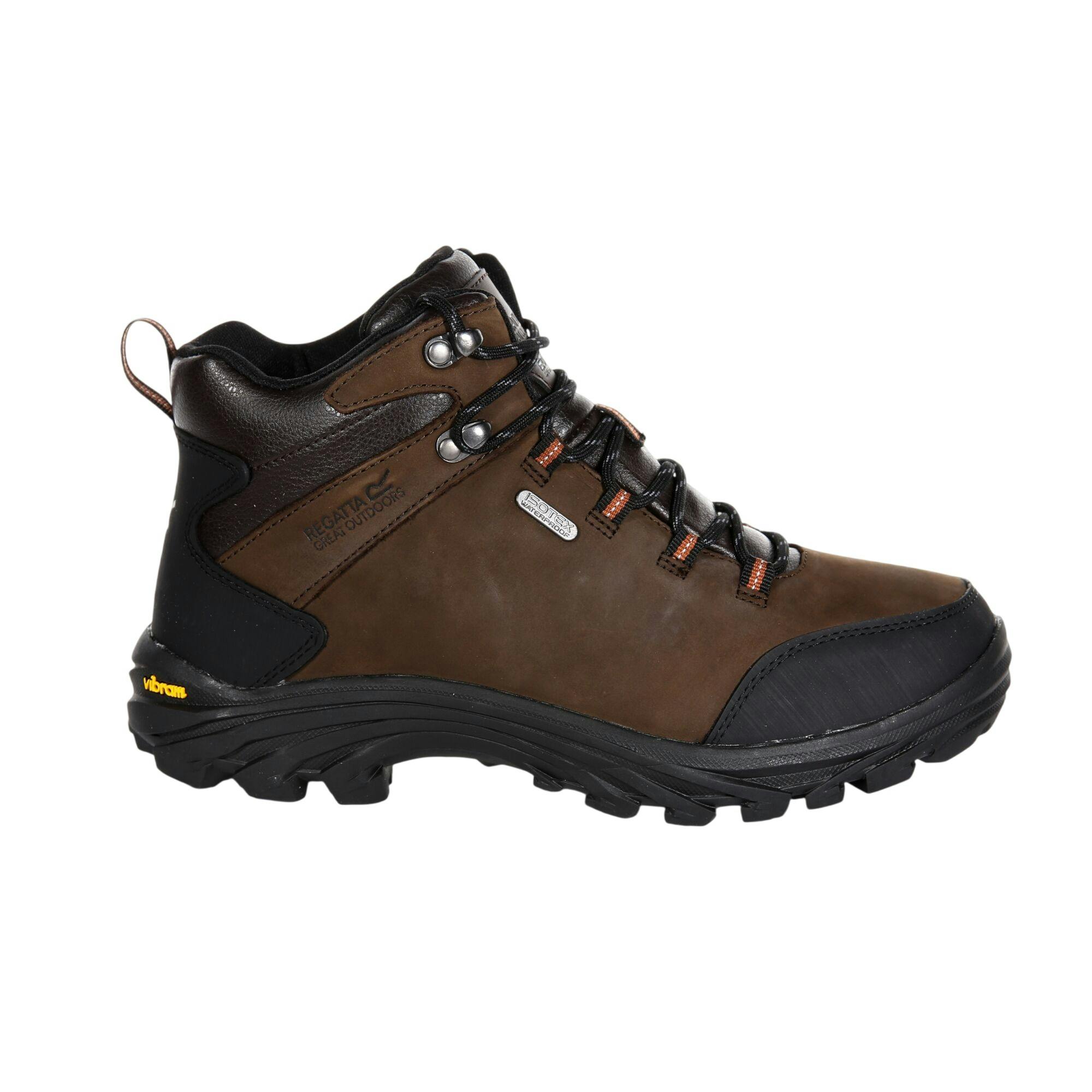 Regatta Men's Grain Great Outdoors Burrell Leather Hiking Boots - Peat - 8 Uk - Peat - 100% Leather