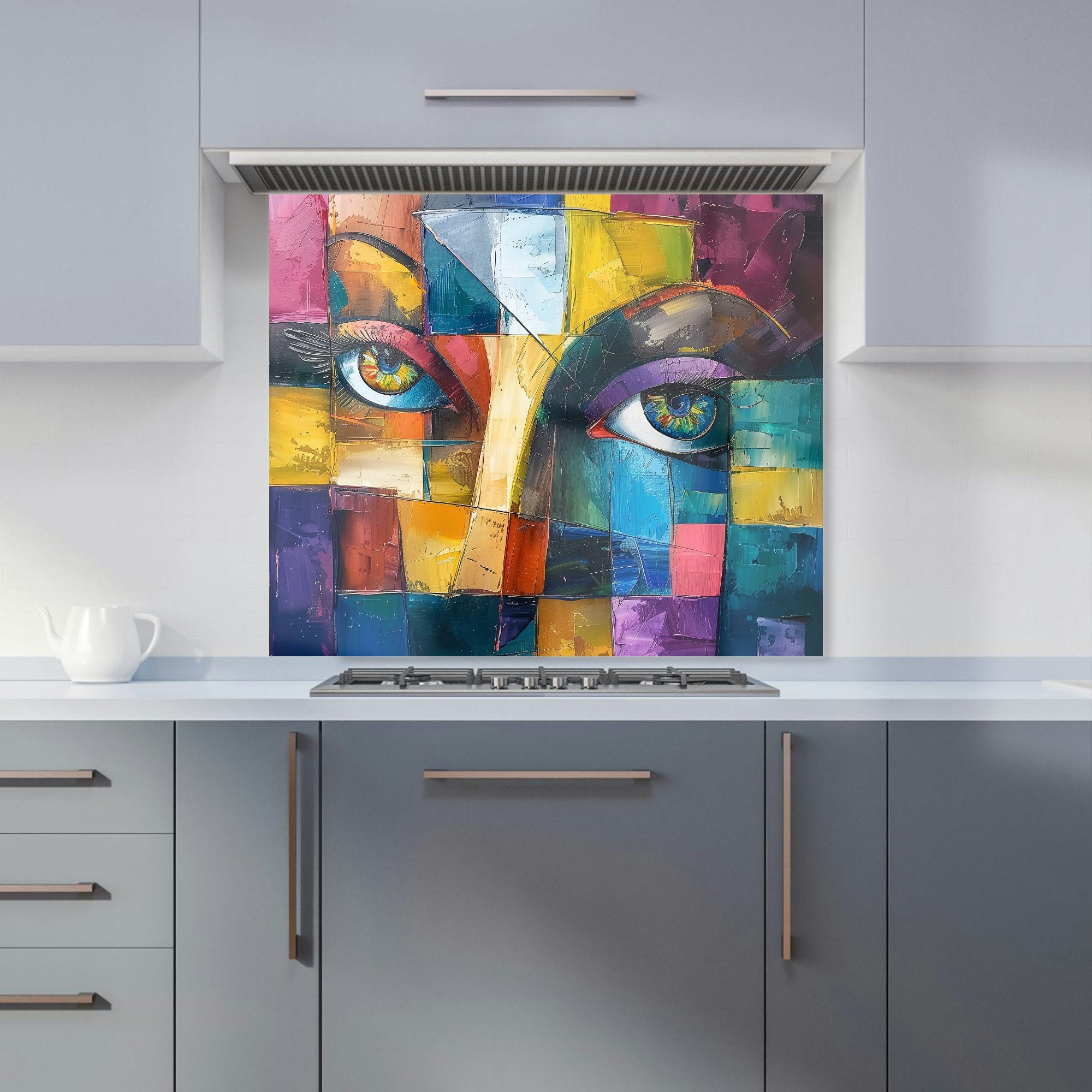 Warren Reed - Designer Fragmented Vision: Eyes Of The Soul Kitchen Splashback - W900mm X H750mm