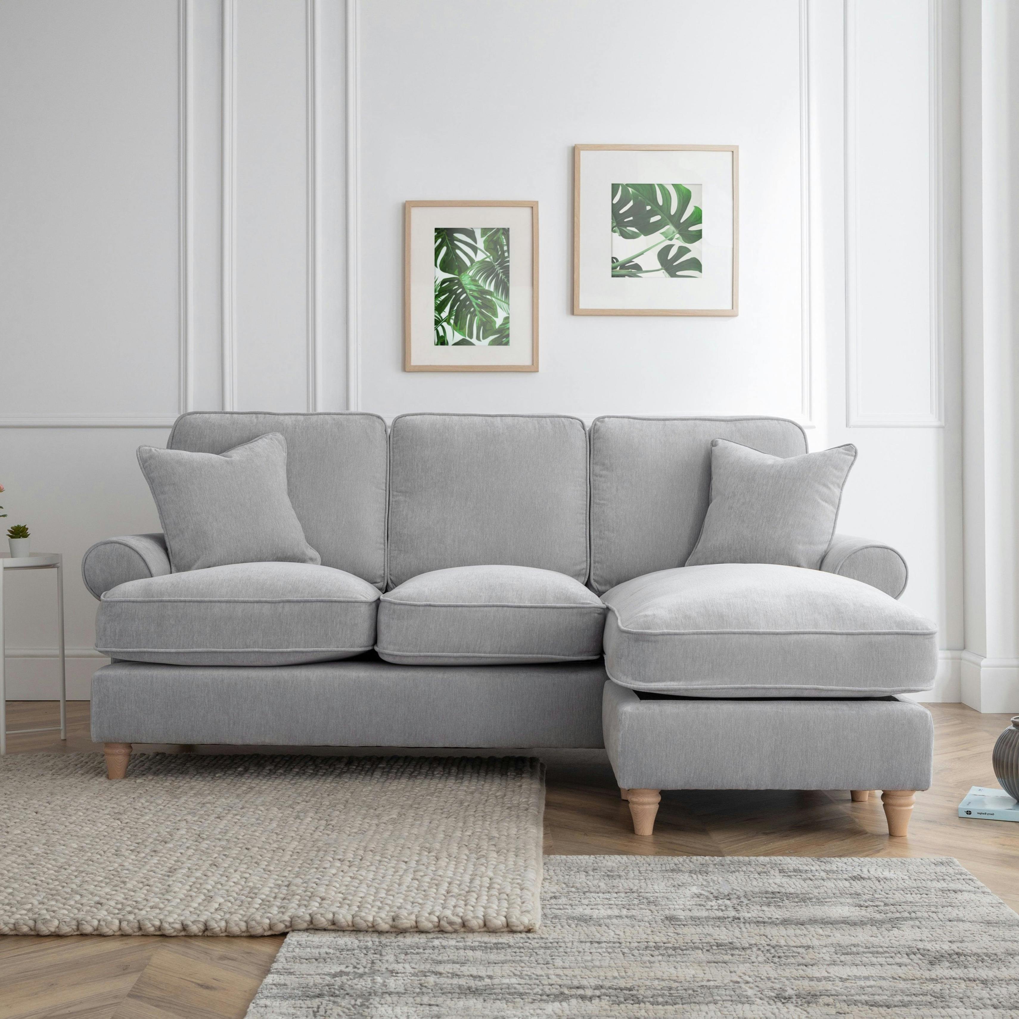 Rackhams The Bromfield Right Hand Chaise Sofa - Ice