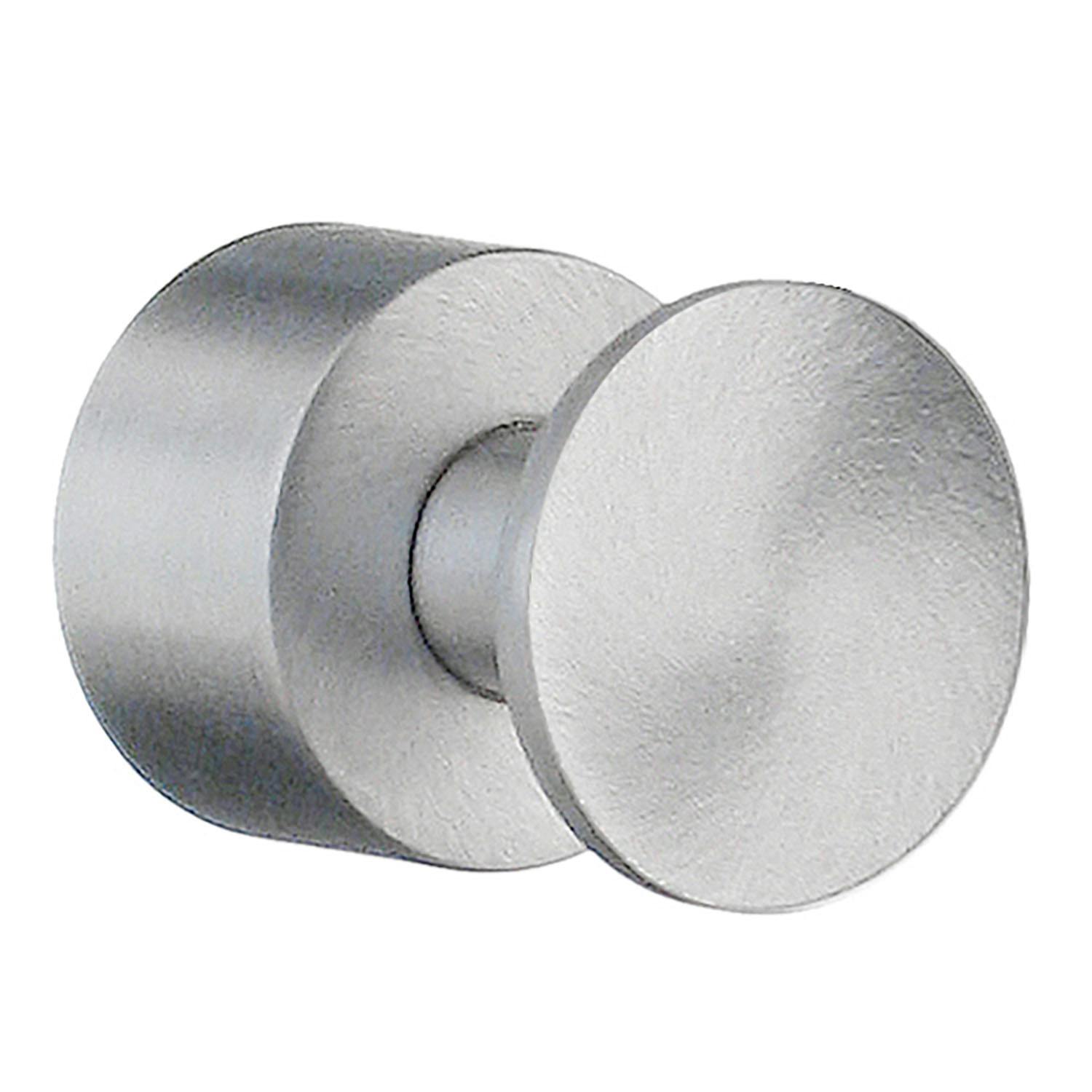 Smedbo Pair Of Brushed Chrome Towel Hooks (19Mm) Wall Mounted Bathroom Storage Round Robe Hooks Clothes Hanger Coat Peg