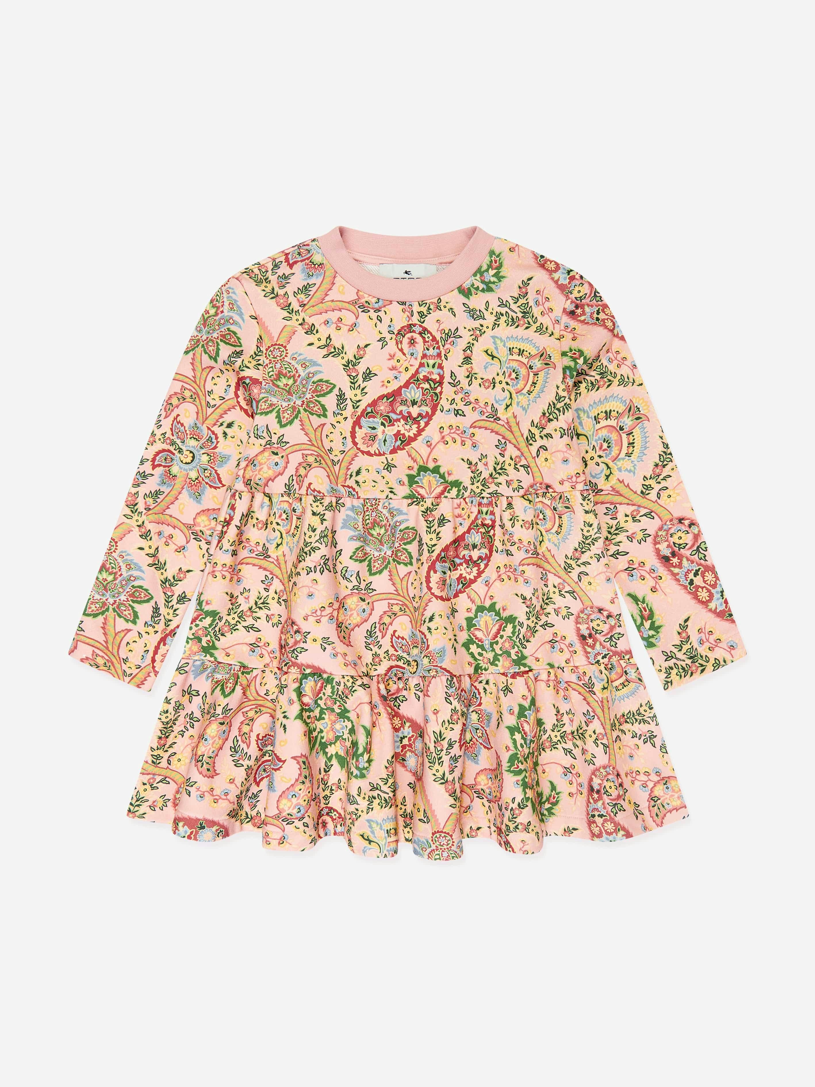 Etro Girls Paisley Print Dress In Multicolour - Multicoloured - 12 Yrs