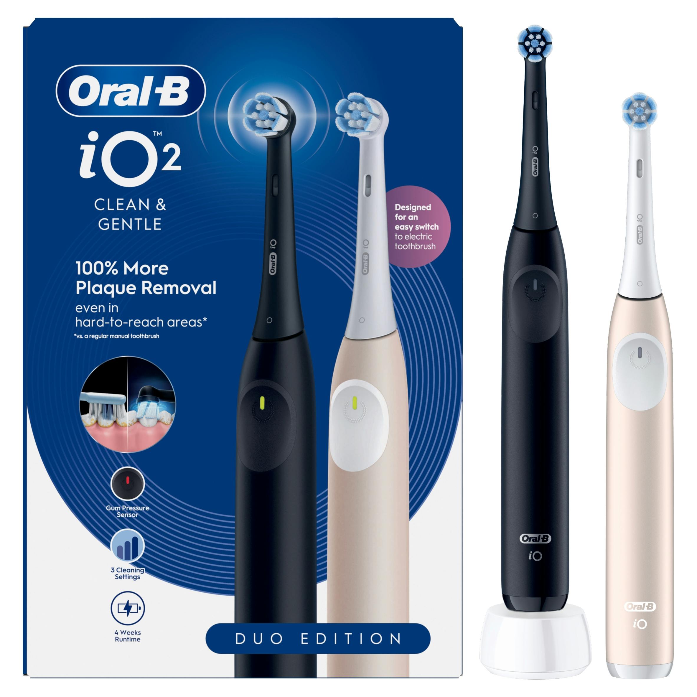 Oral-B iO2 Series 2 Rechargeable Electric Toothbrushes Duo Ed. Black & Pink. New - Image 5