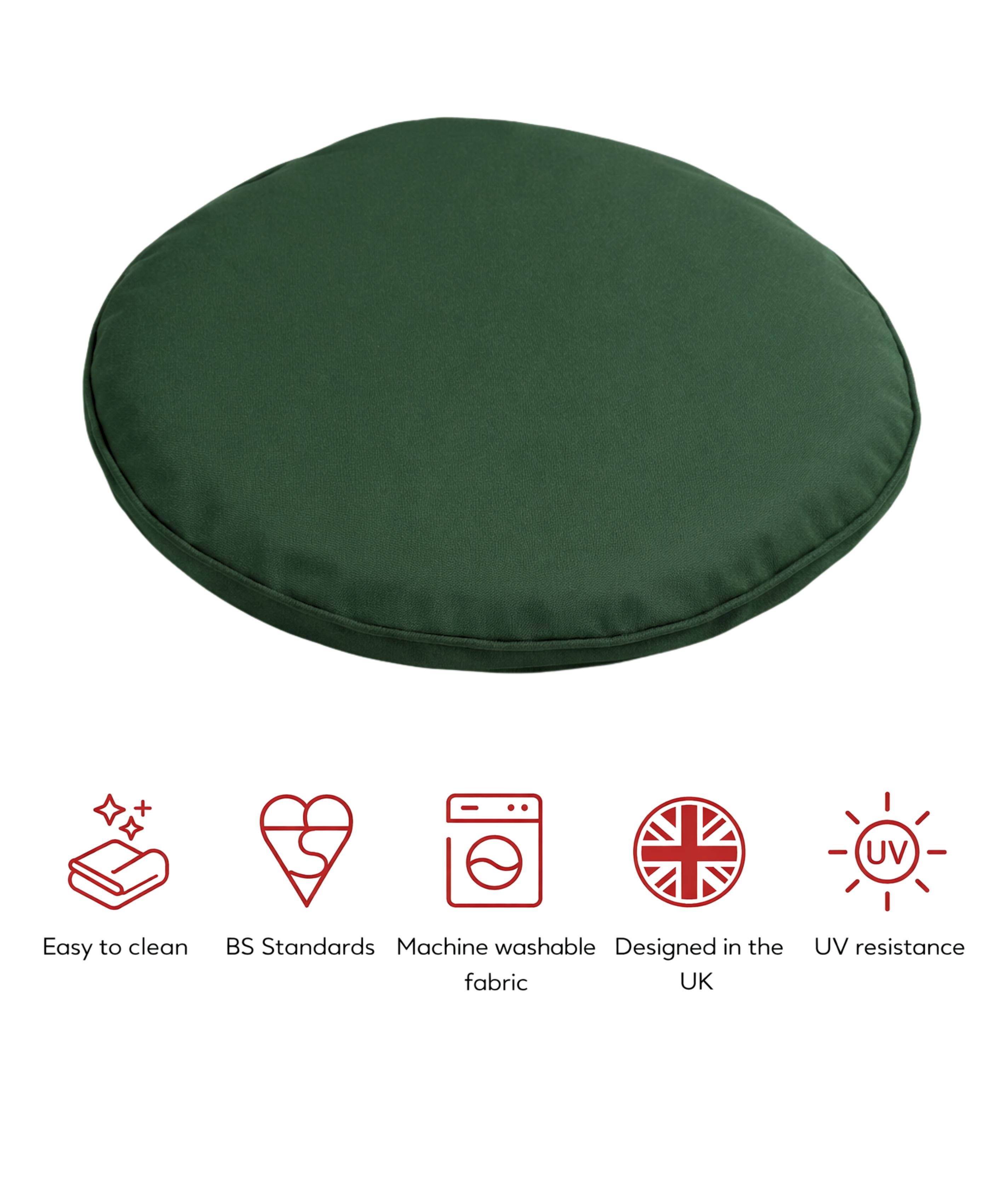 Glendale Green Sp Range Bistro Pad Garden Cushions – Set Of 2