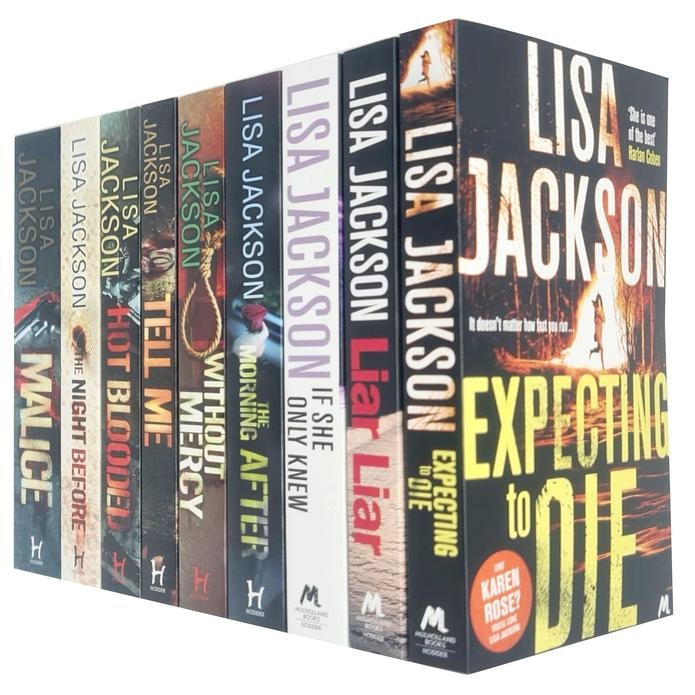 Various Publishers Lisa Jackson 9 Books Set (Expecting To Die, Liar Liar, If She Only Knew & More)