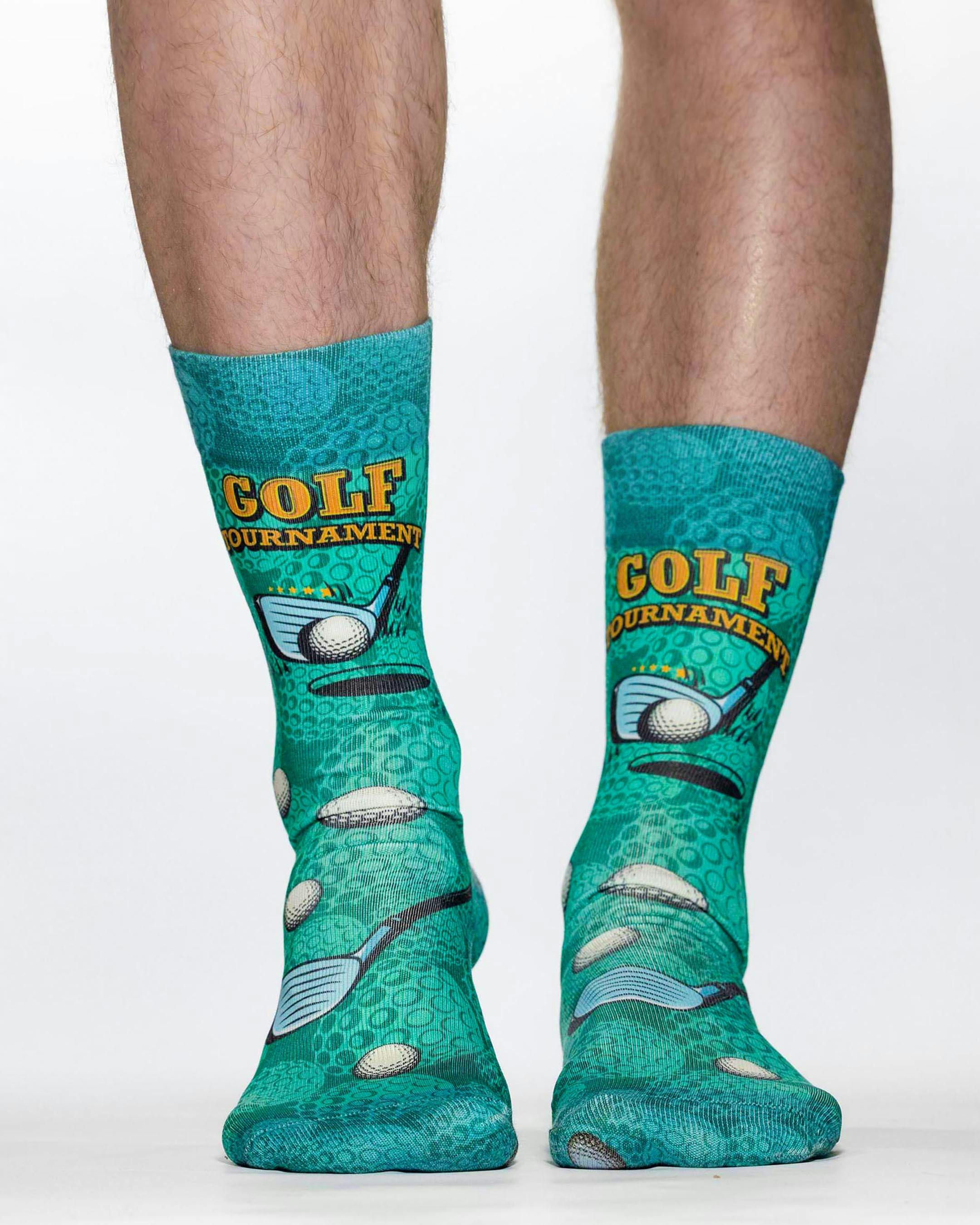Jemsox Green Golf Tournament Theme Socks | Sporty, Stylish & Comfortable