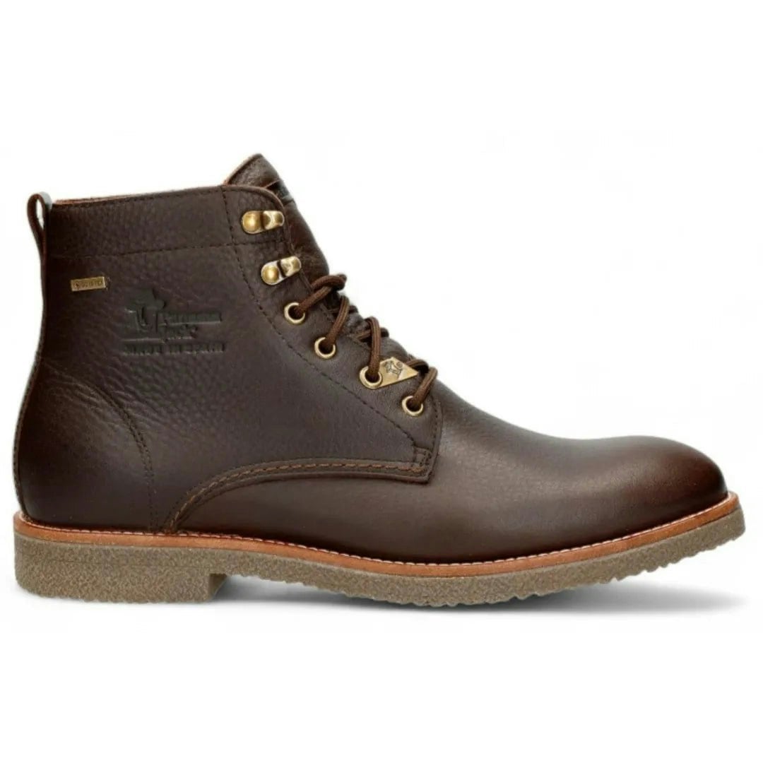 Panama Jack Men's Brown Glasgow Gtx C2 - Leather Lace Up Ankle Boots - Uk 7