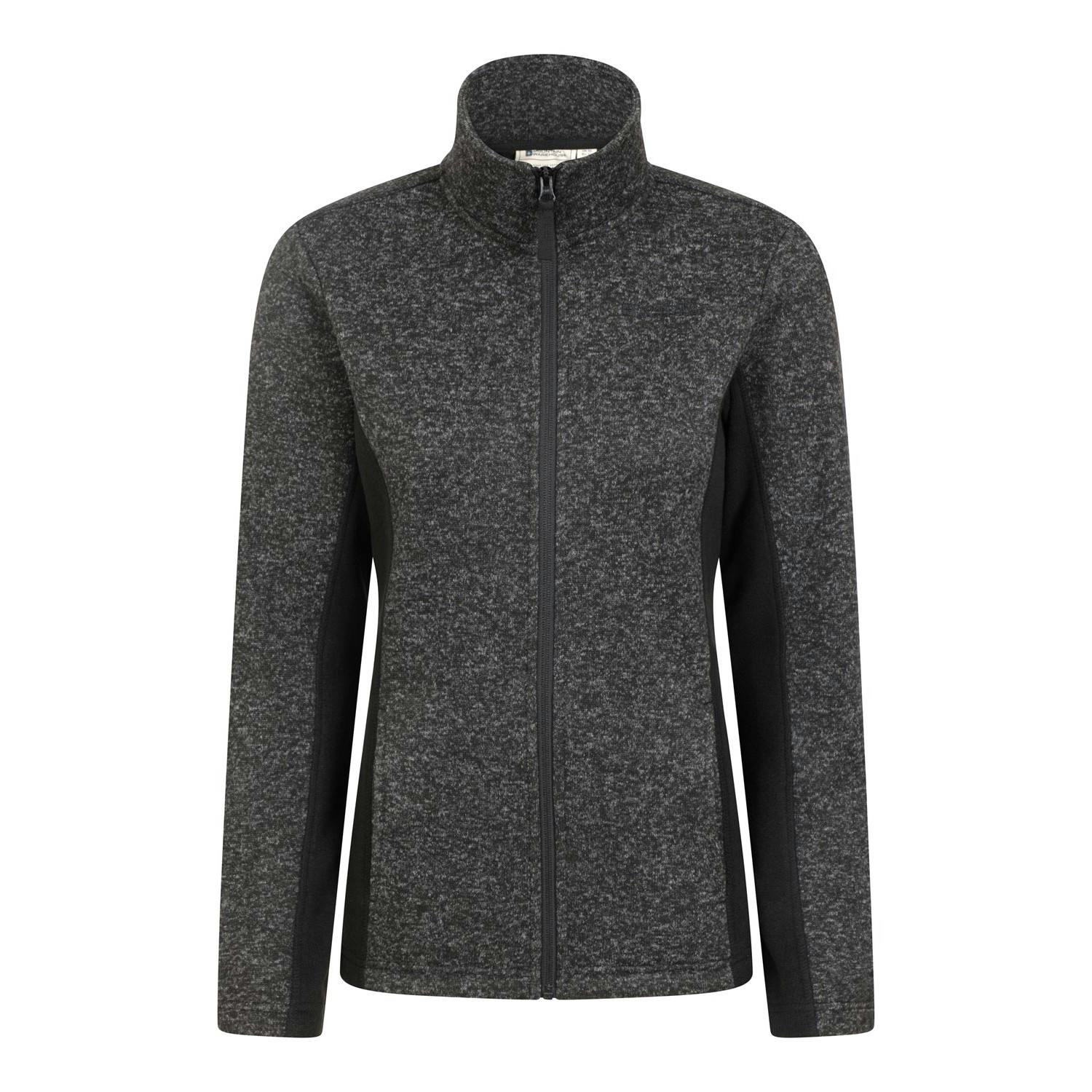 Mountain Warehouse Women's Black / Idris Panelled Fleece Jacket - 12 Uk - 100% Polyester