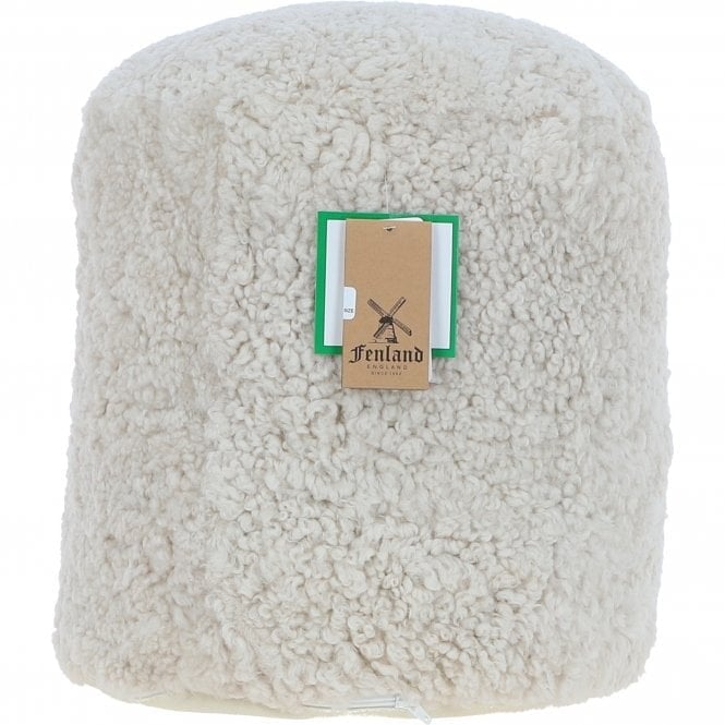Fenland Sheepskin Pouffe Stool: Ff-Pouffe - Sheepskin - Natural - One Size