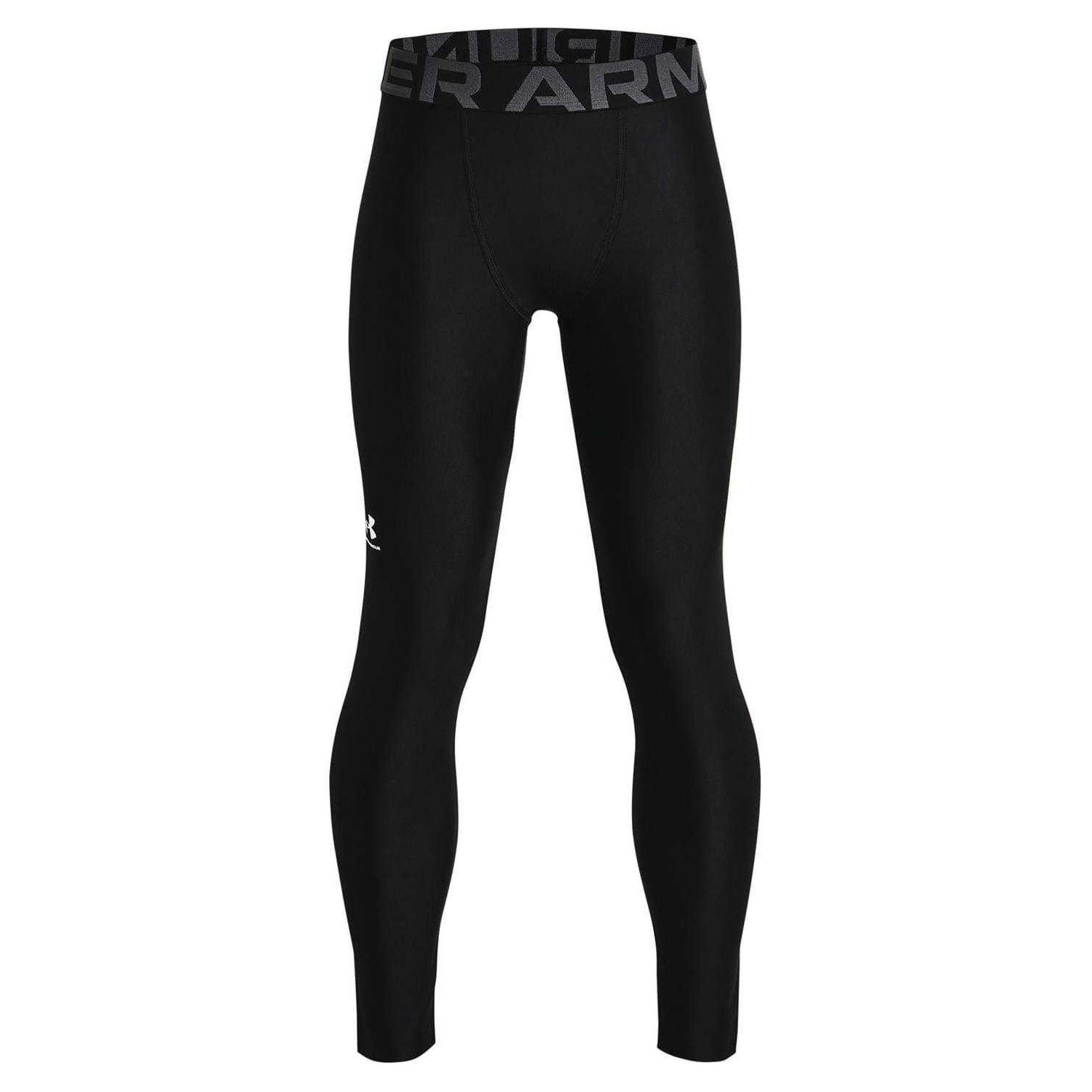 Under Armour Boys Black Heatgear Leggings - 13 Years - 100% Mixed