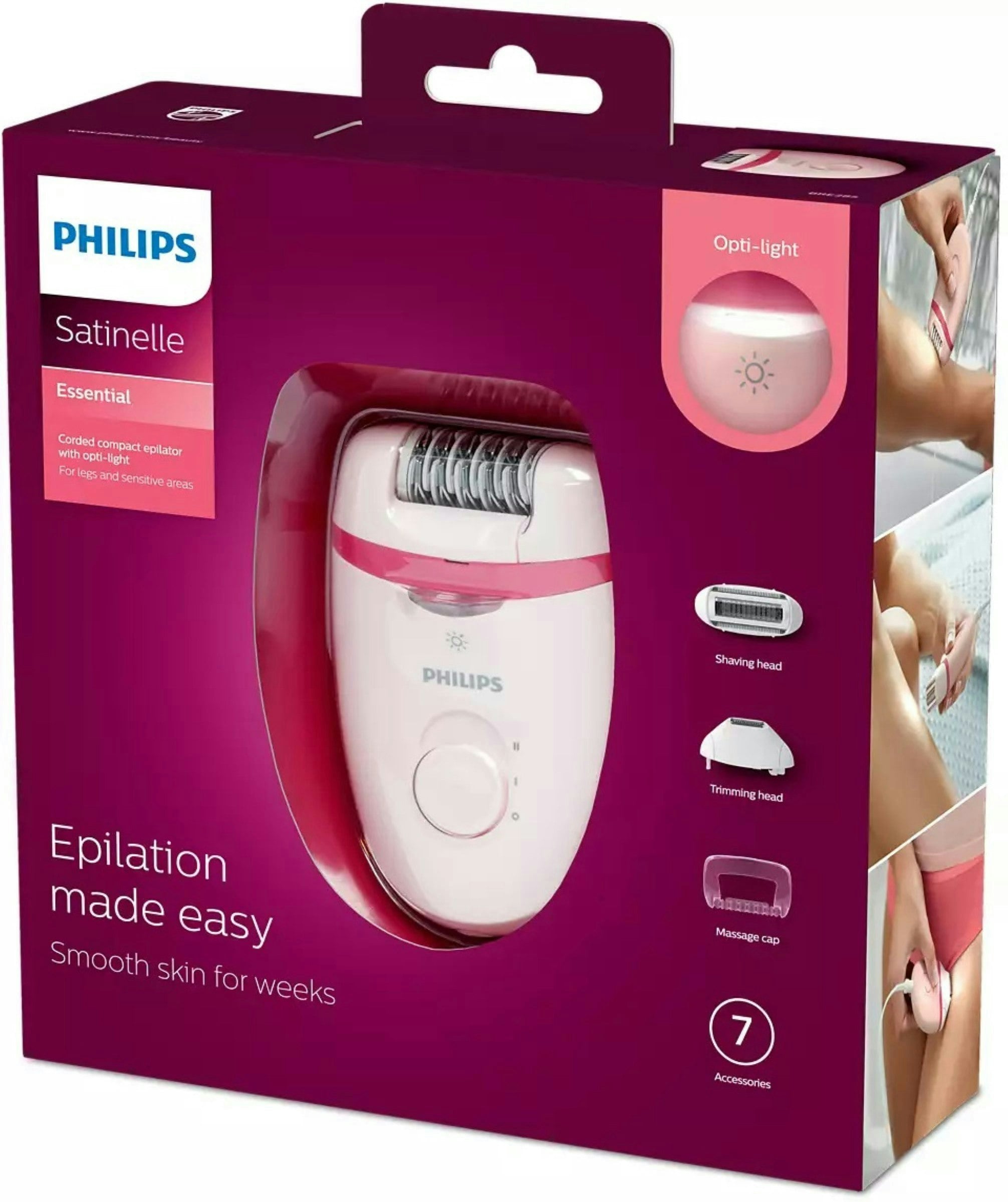 Philips Bre285/00 Satinelle Essential Corded Epilator