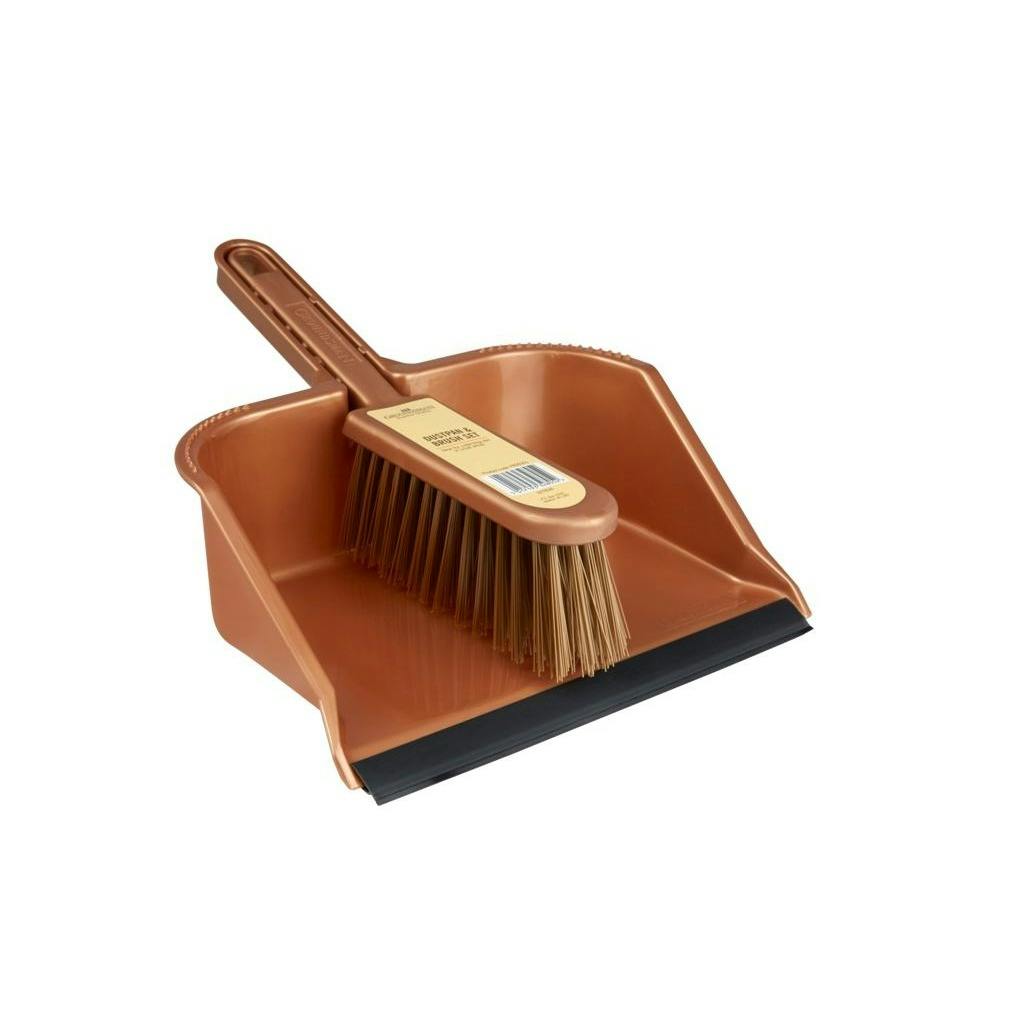 Rackhams Orange Dustpan And Brush Set - One Size