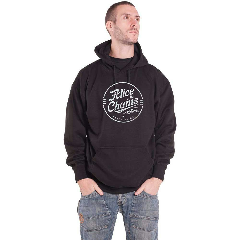 Paradiso Clothing Unisex Black Paradiso Alice In Chains Circle Emblem Pullover Hoodie - Xxl