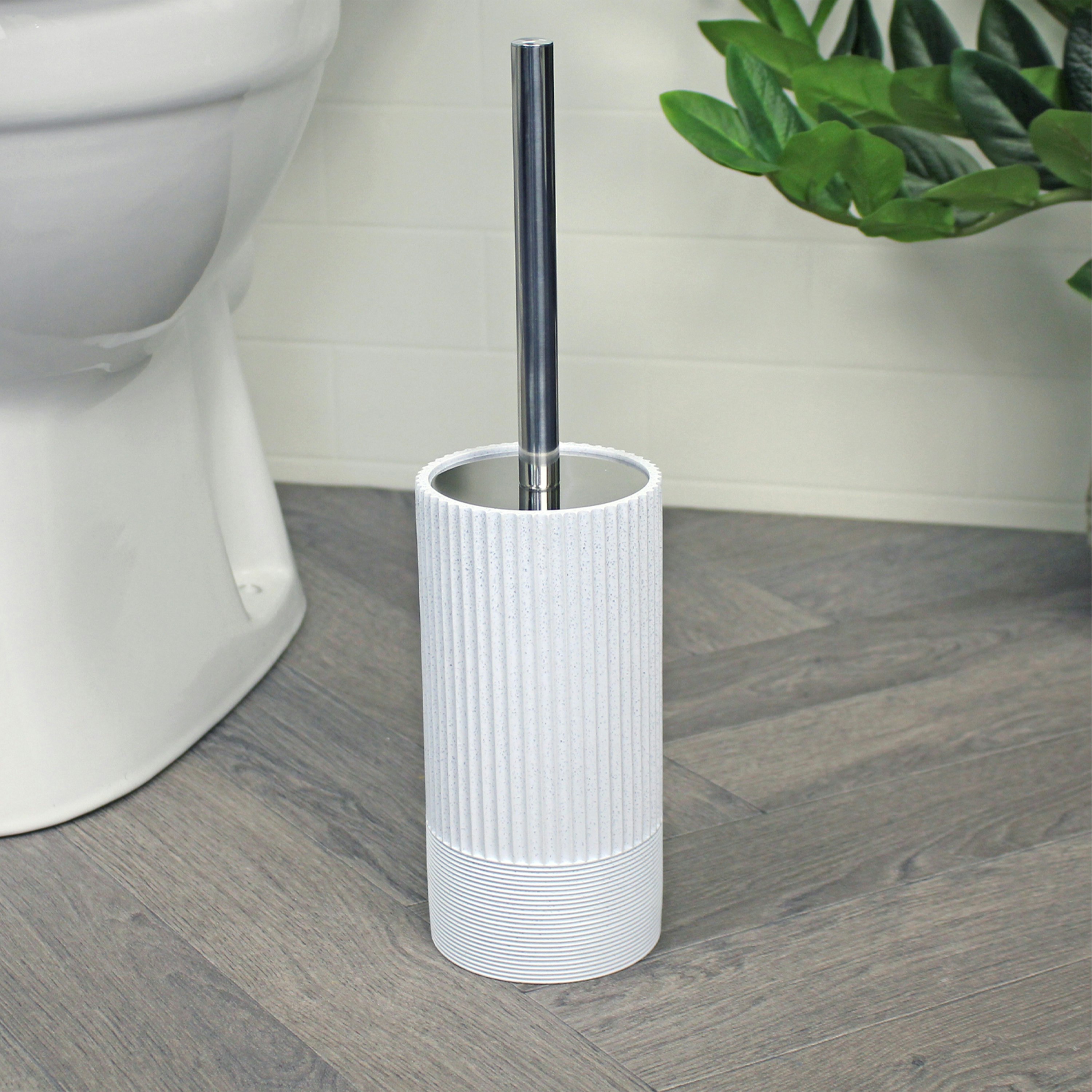 Rackhams Blue Tranquil Pale Toilet Brush & Holder