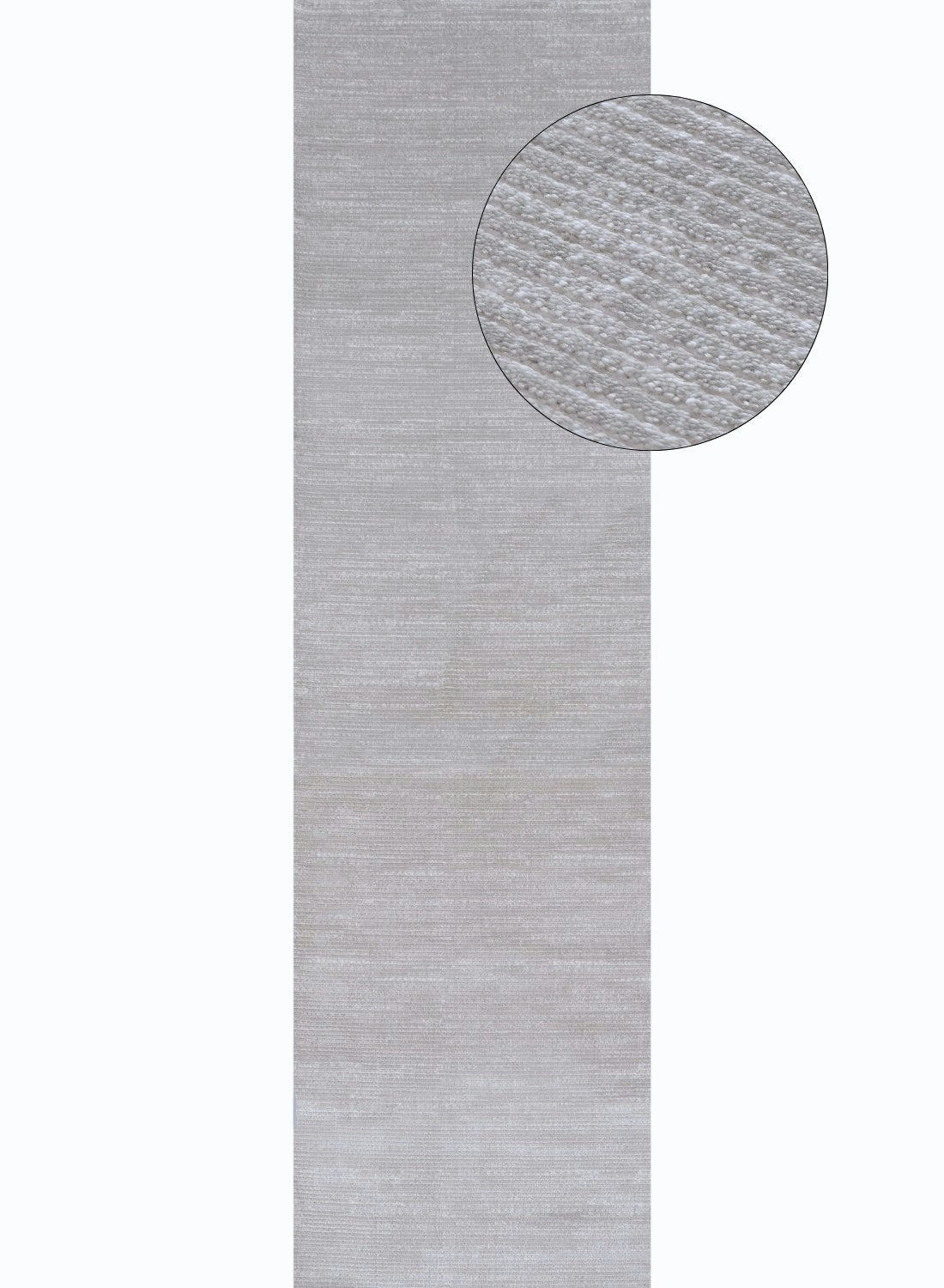 The Rugs Grey/Cream Carmel - Striped Rug | 6020 - 80X300 Cm - Image 2