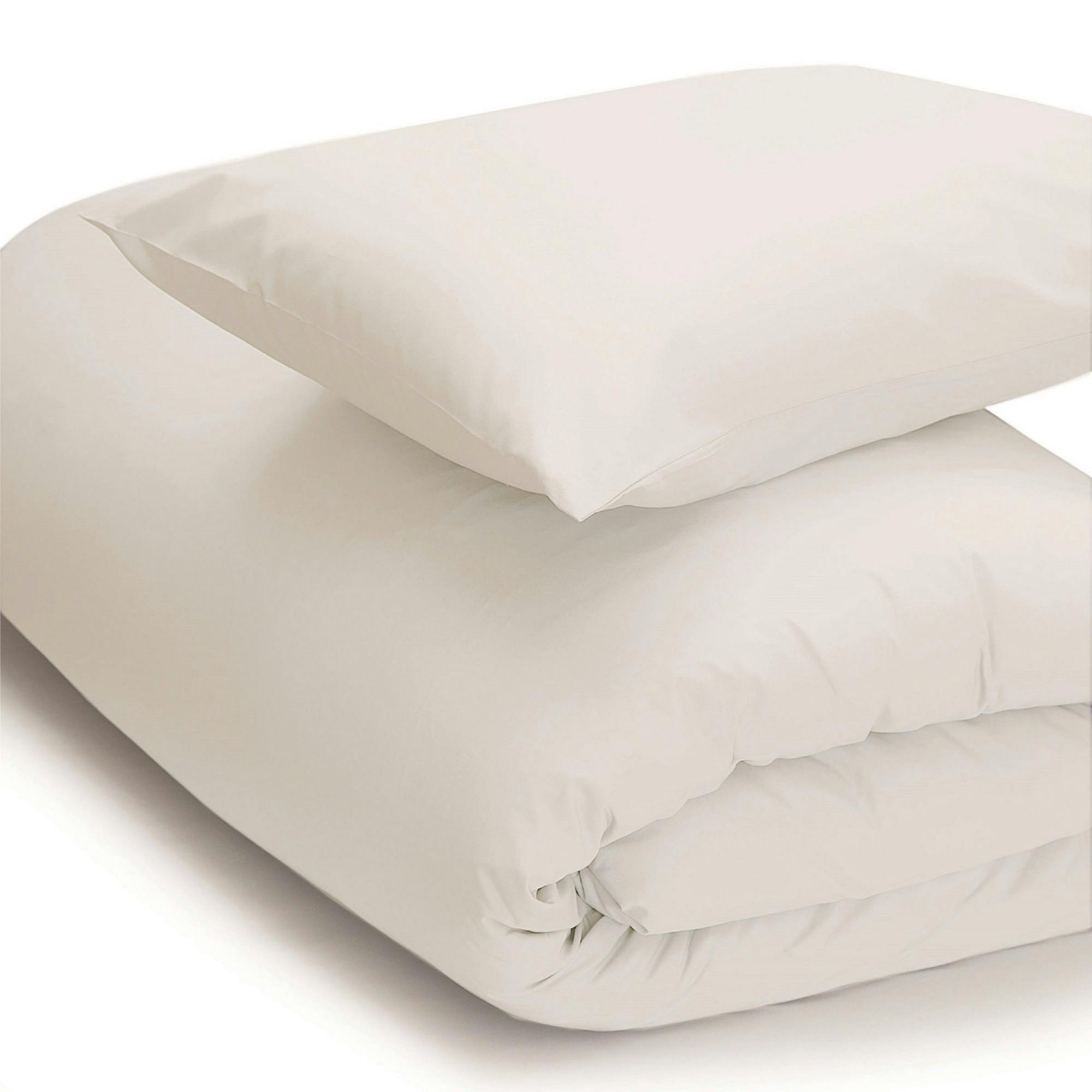 Belledorm White Easycare Percale Duvet Cover - Single - 50% Cotton/50% Polyester