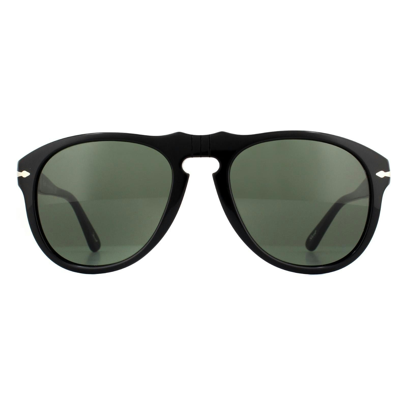 Persol Aviator Mens Black Green Sunglasses - One Size - Image 7