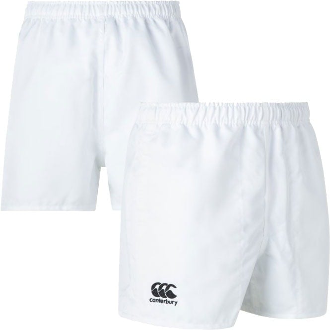 Canterbury Men's White Professional Polyester Game-Day Rugby Shorts {C-Qa008694} - Medium