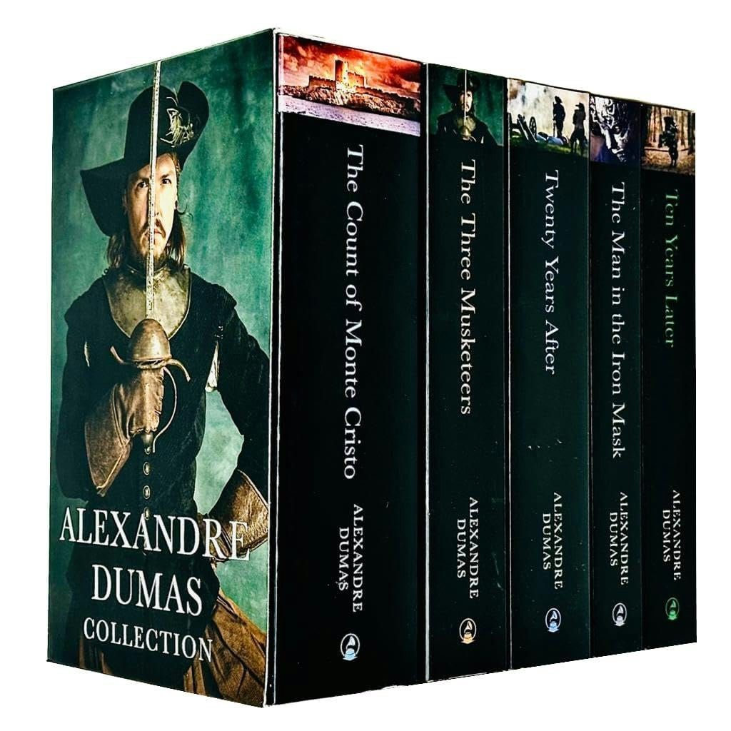 Classic Editions Alexandre Dumas 5 Book Set Ten Years Later, The Man In The Iron Mask, The Three Musketeers & More