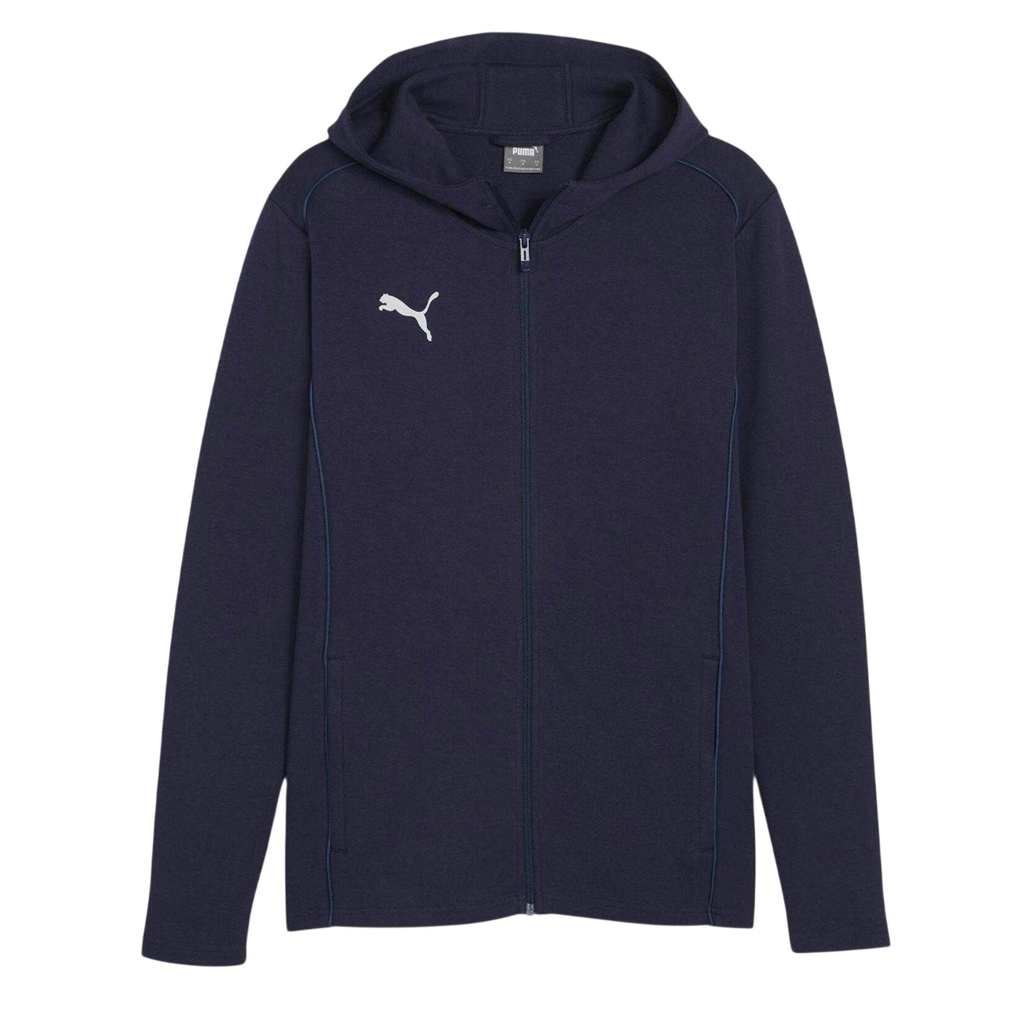 Puma Men's Teamfinal Casuals Full Zip Hoodie - Navy - S - Navy - 54% Bci Cotton/24% Polyester/22% Recycled Cotton