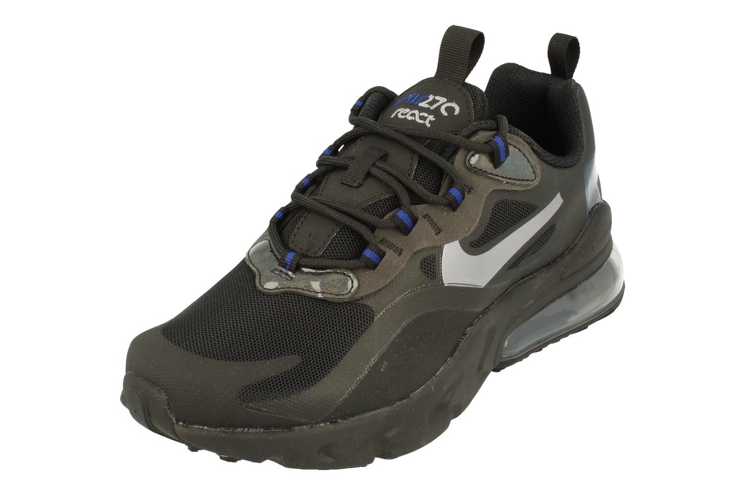 Nike Men's Black/Grey Air Max 270 React Gs Cz4209 001 - Uk 5 | Us 5.5Y | Eu 38