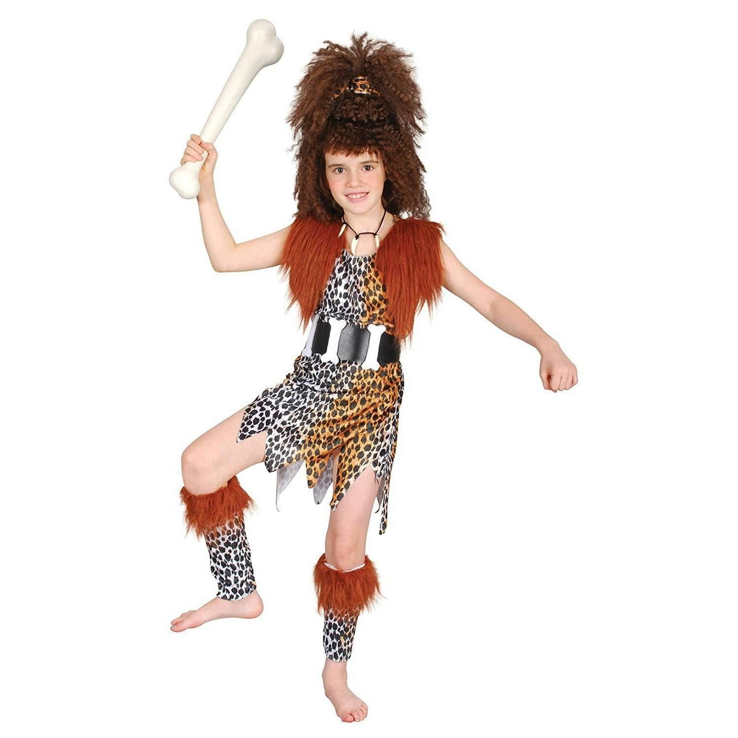 Bristol Novelty Kids Cavegirl Costume - Multicoloured - S - Multicoloured