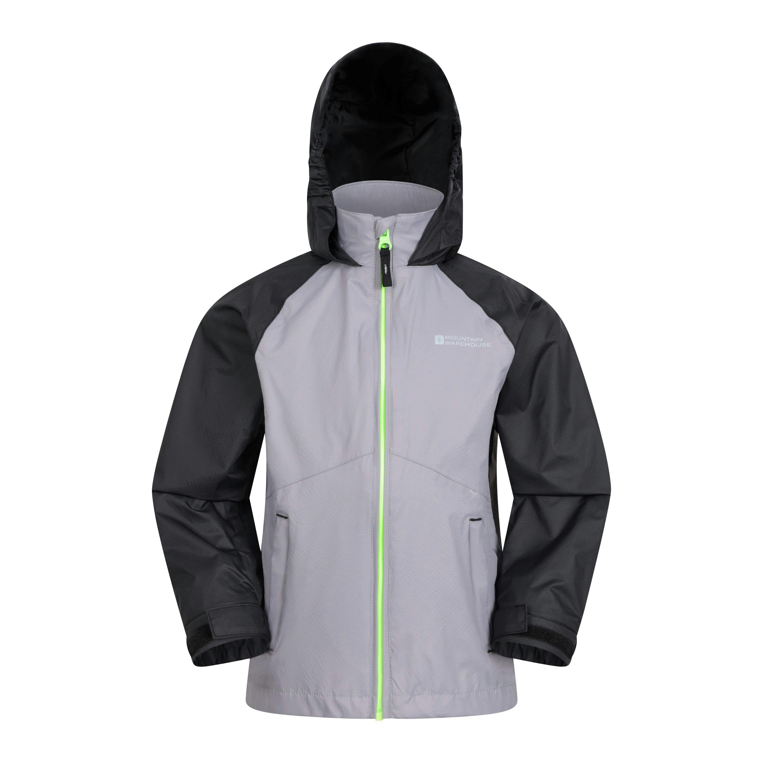 Mountain Warehouse Light/Grey Childrens/Kids Torrent Ii Waterproof Jacket - 13 Years - 100% Nylon