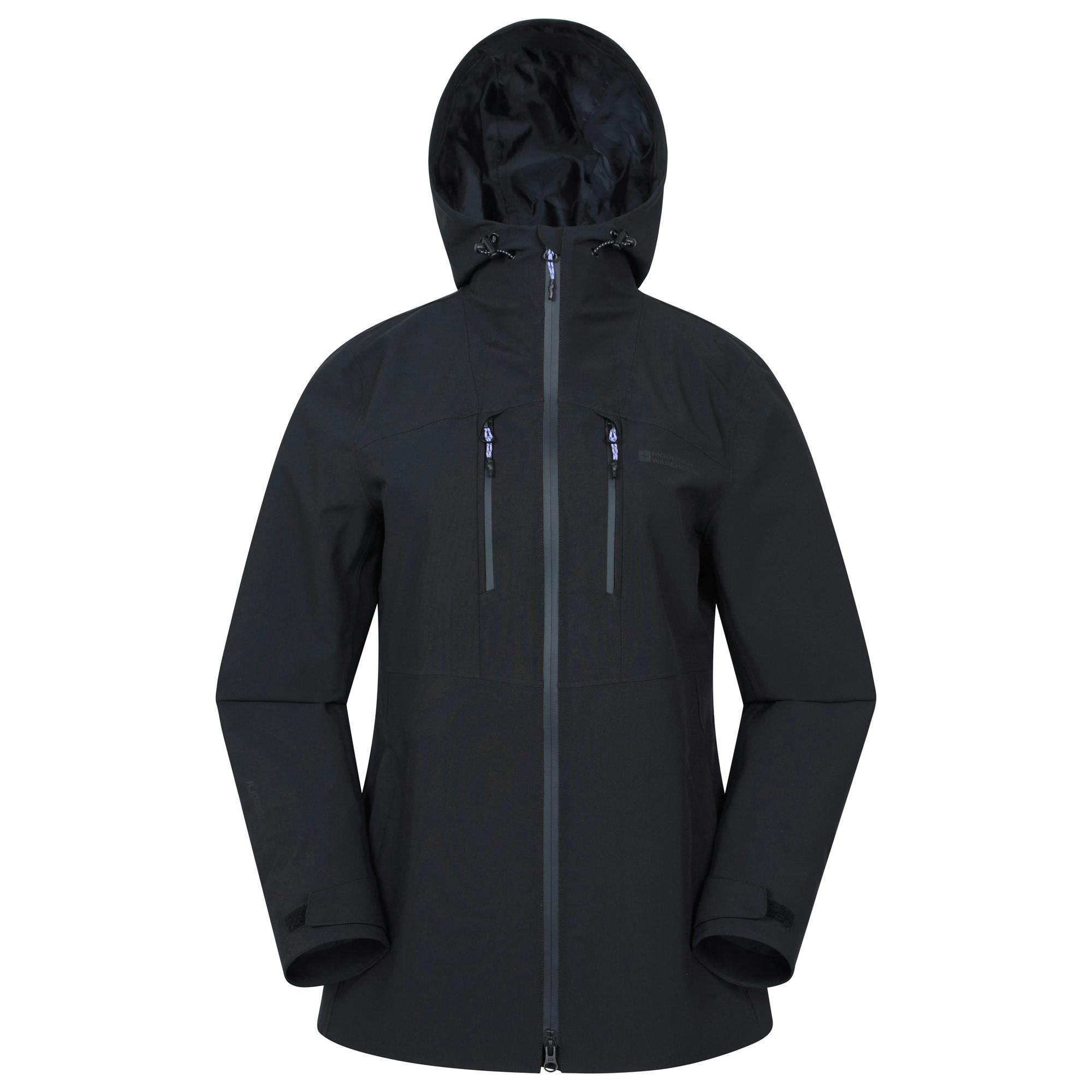 Mountain Warehouse Women's Black Breeze Waterproof Jacket - 18 Uk - 100% Polyester