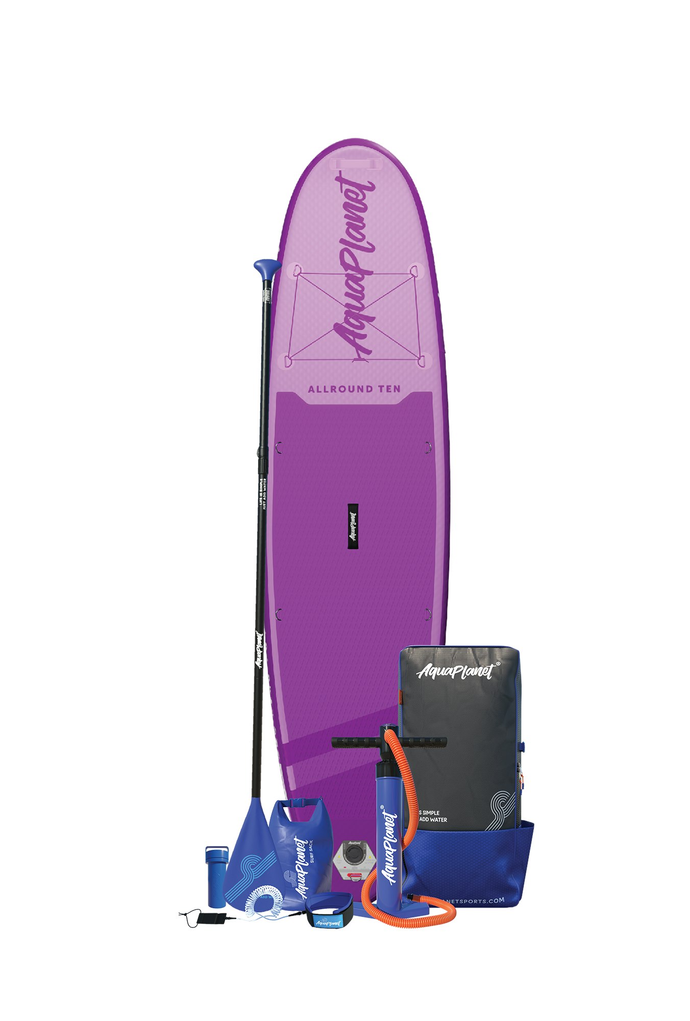 Aquaplanet Purple Allround Ten 10’ Inflatable Paddle Board Package