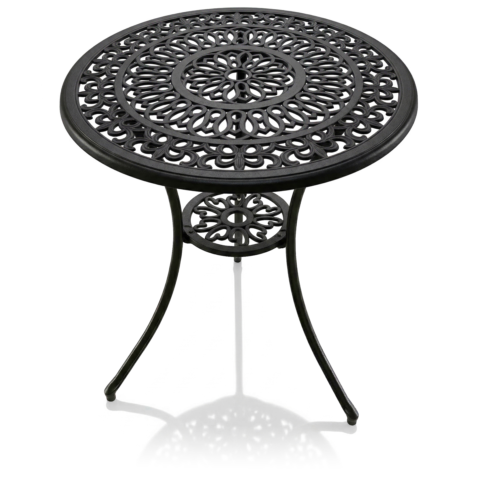 Rackhams Black Positano Garden And Patio Cast Aluminium Bistro Table