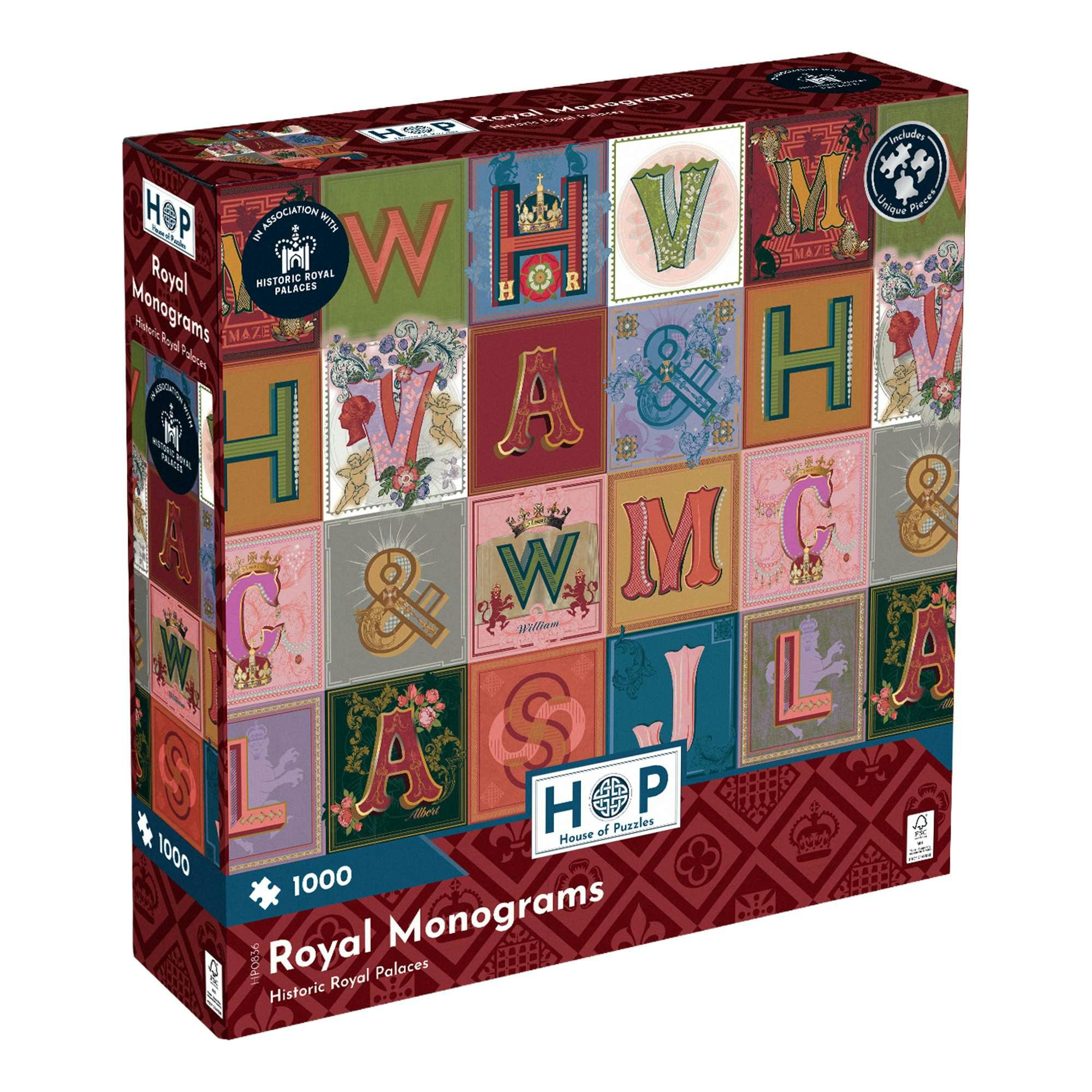 The House Of Puzzles Unisex Multicolor Royal Monograms 1000 Piece Jigsaw Puzzle | Size: 1000 Pieces - Image 3